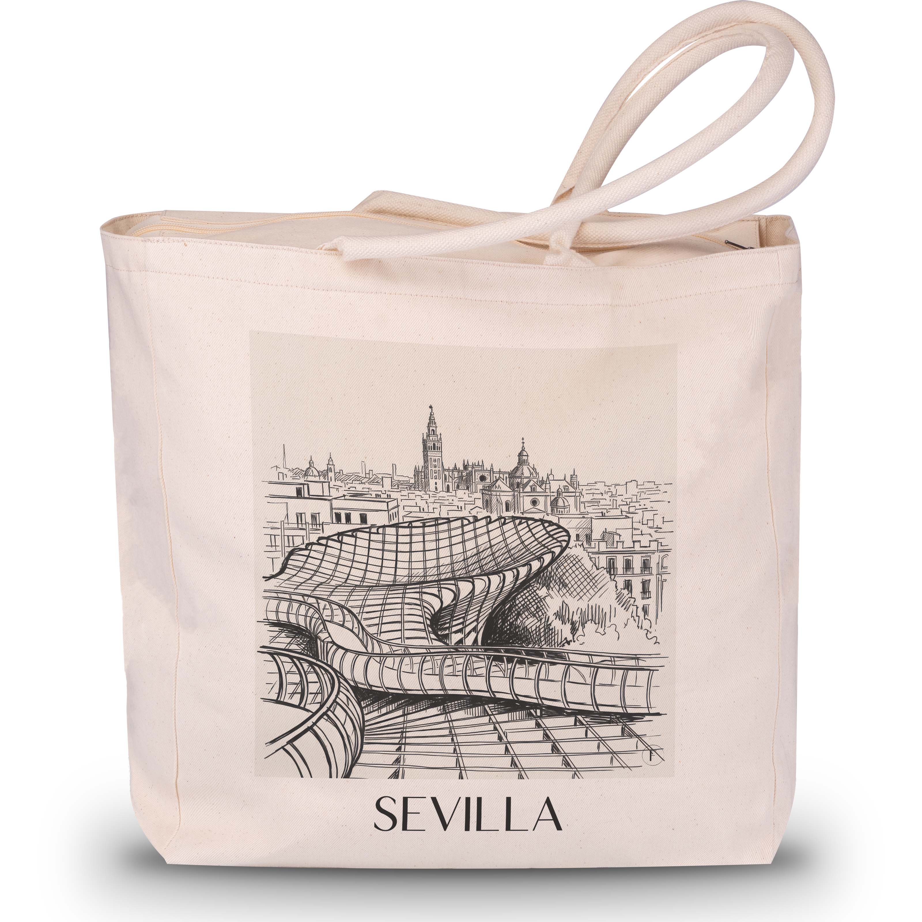 sevilla-spanien-spanien-einkaufstasche-skizze