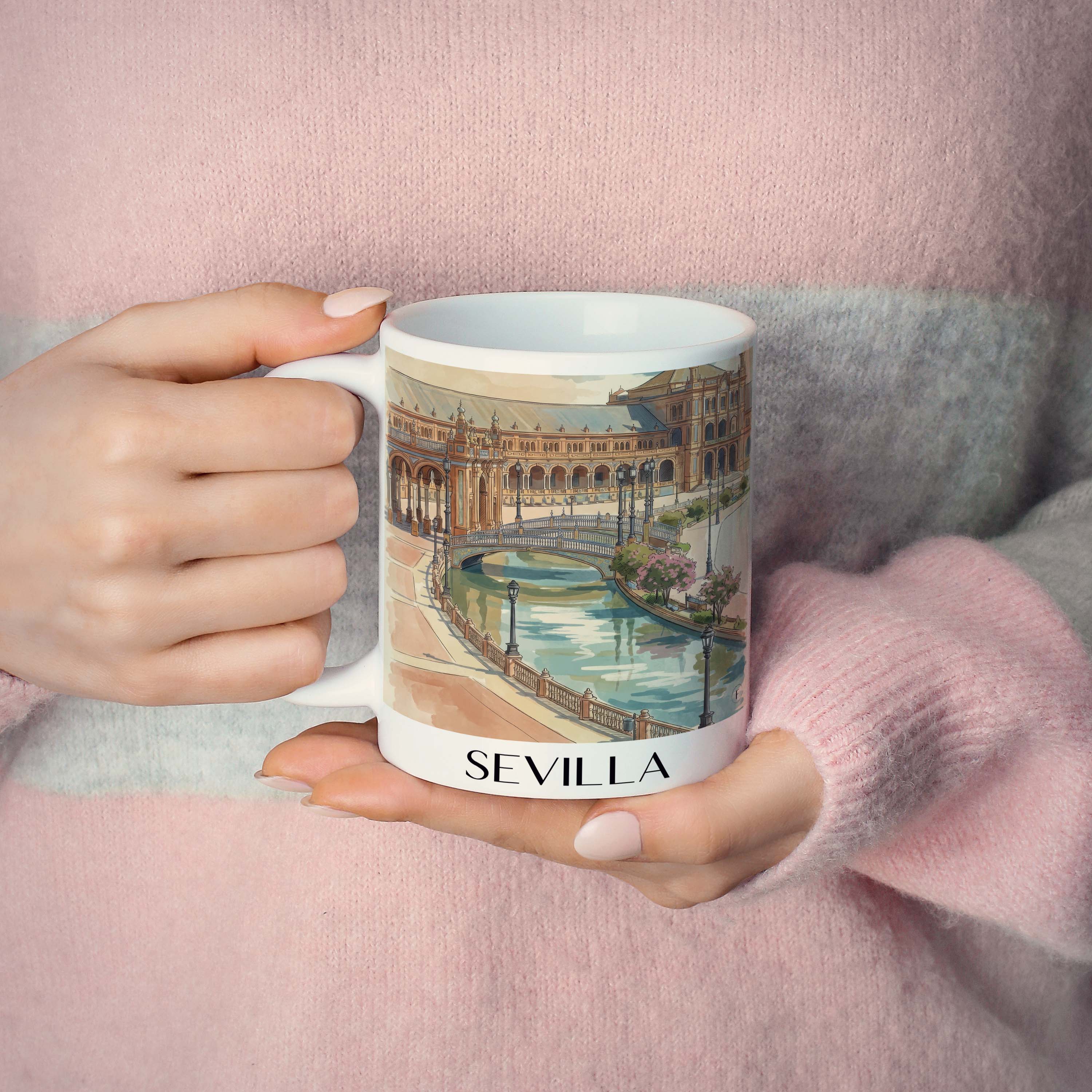 sevilla-spanien-kaffeebecher-aquarell
