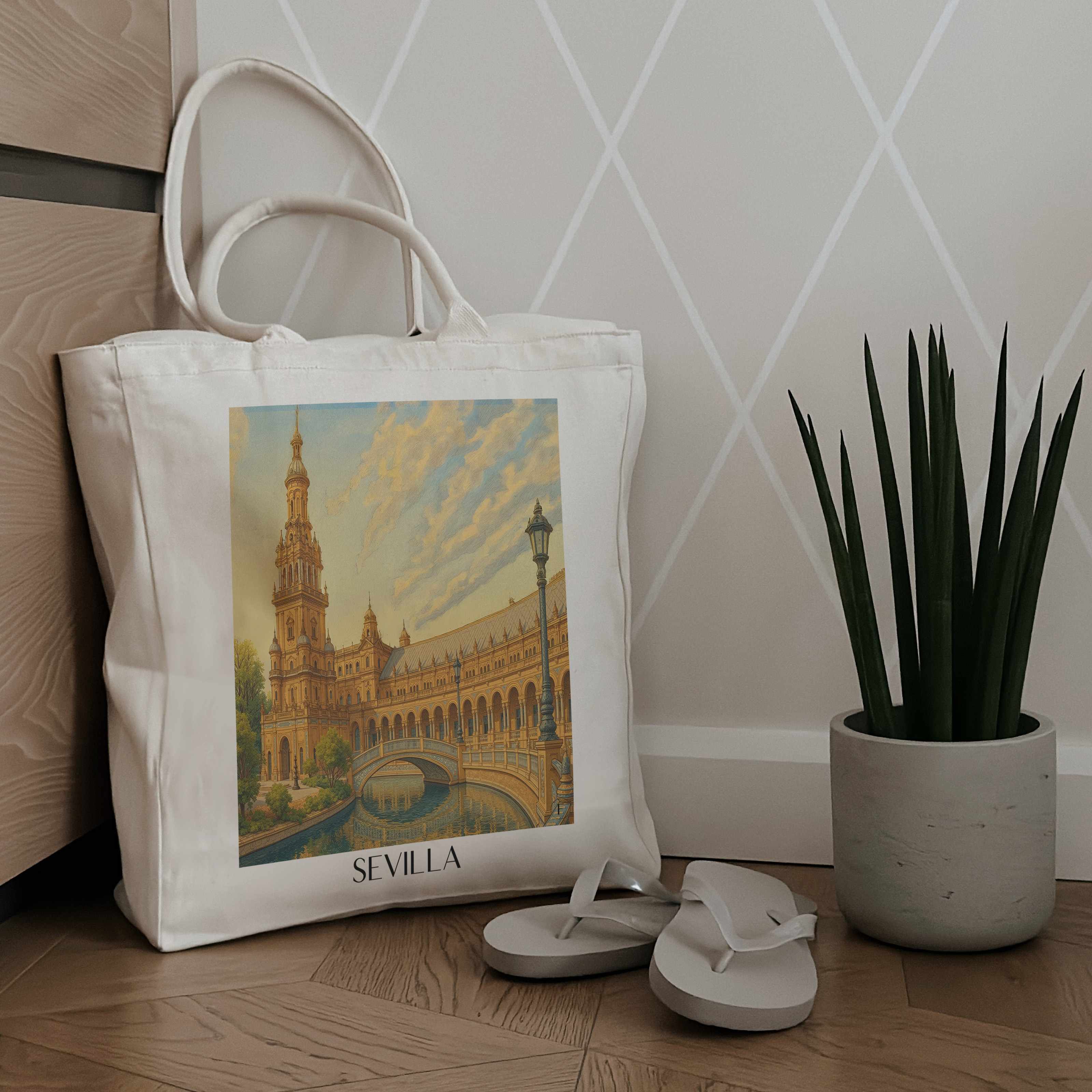 sevilla-spanien-einkaufstasche-aquarell