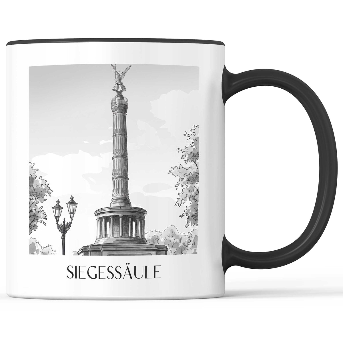 siegessäule-berlin-deutschland-kaffeebecher-aquarell-schwarz-weiss