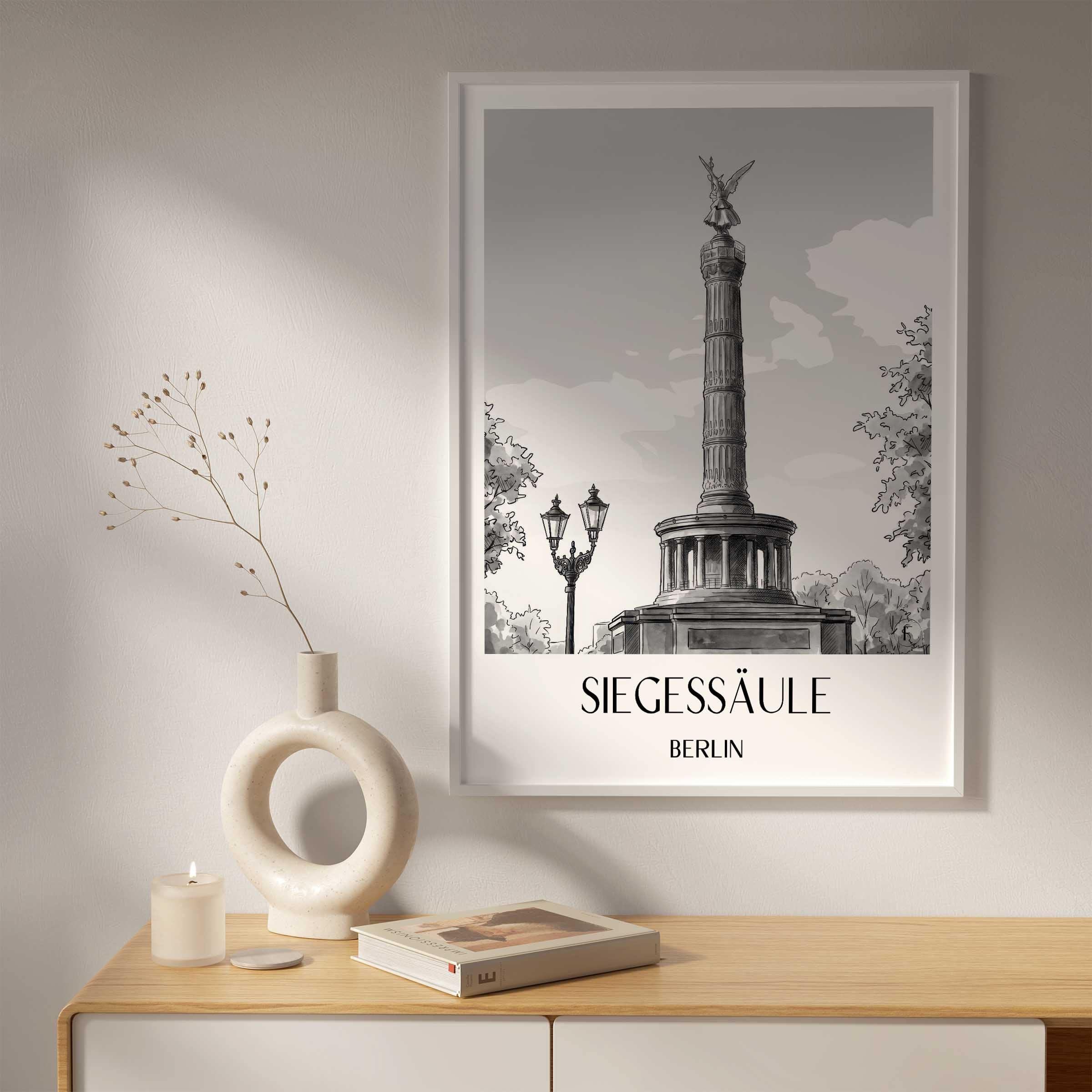 siegessäule-berlin-deutschland-poster-aquarell-schwarz-weiss