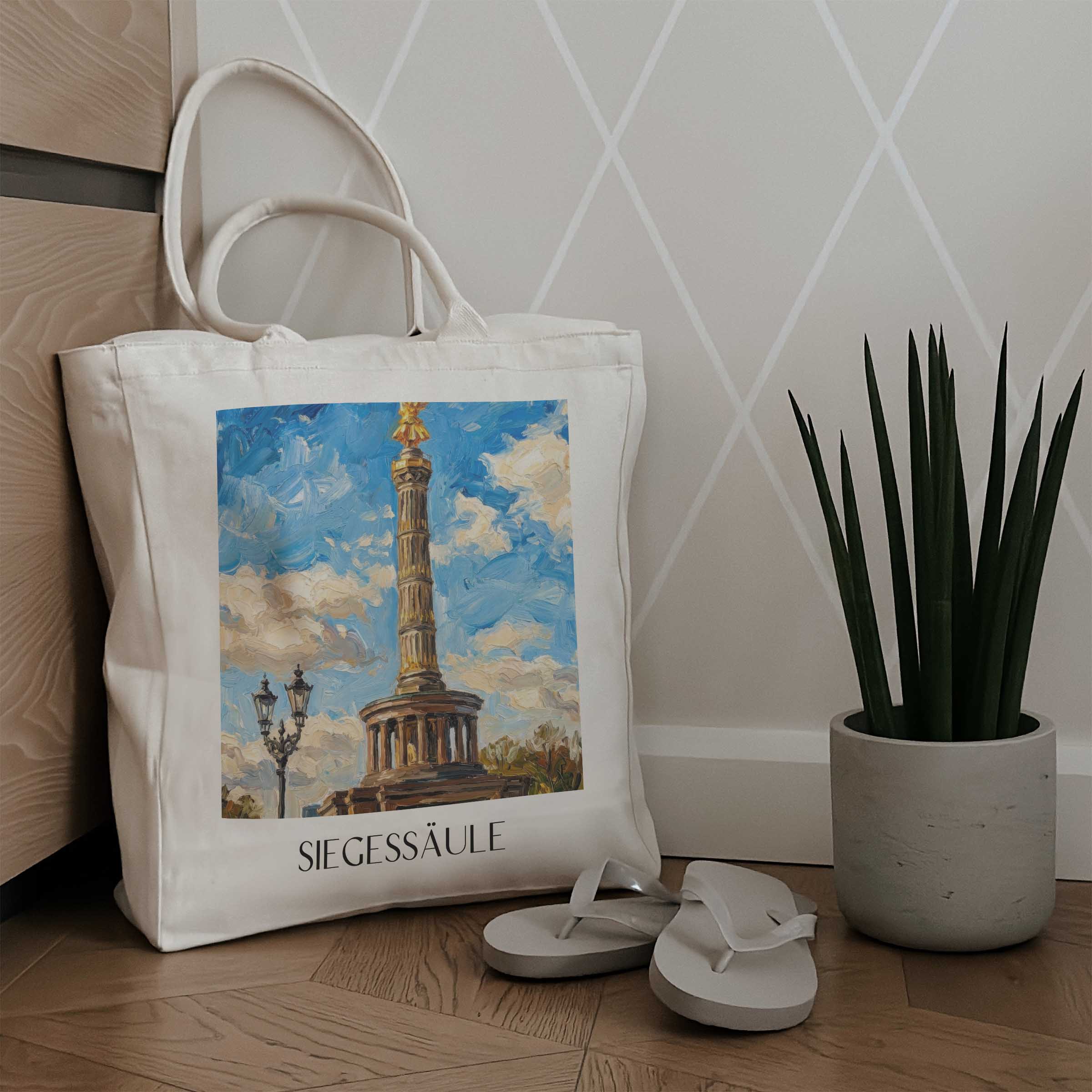 siegessäule-berlin-deutschland-einkaufstasche-oil-painting-oelgemaelde