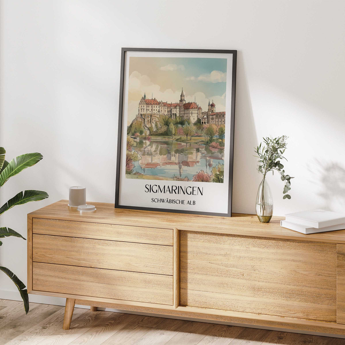 sigmaringen-schwäbische-alb-deutschland-poster-aquarell