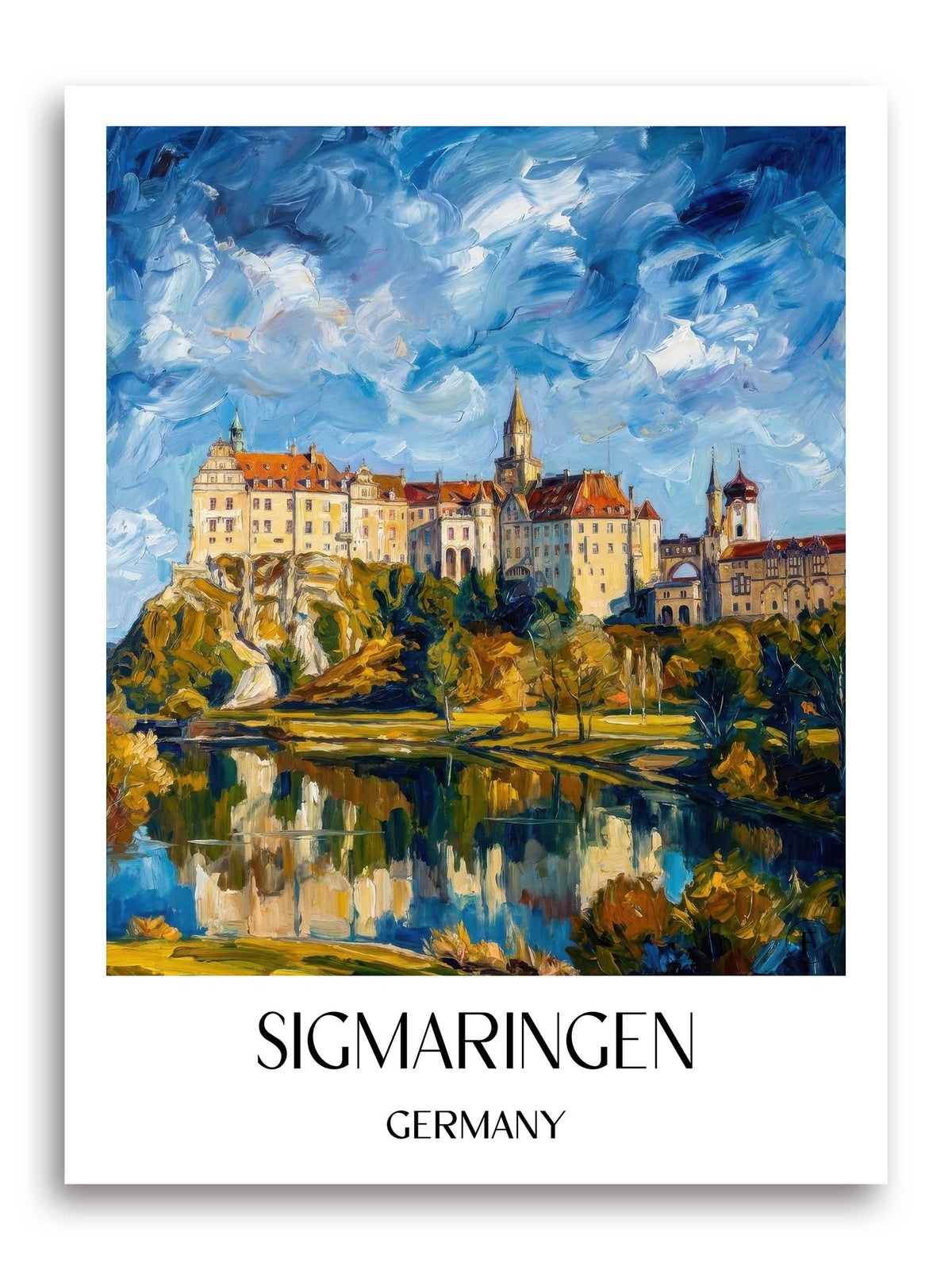 Sigmaringen Poster - Schwäbische Alb - Deutschland Kunstdruck - Ölgemälde von A4 bis A1 - favplace