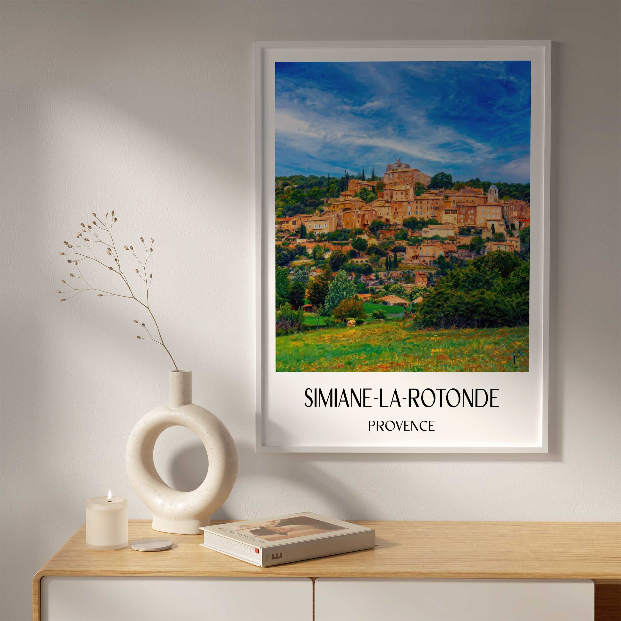 simiane-la-rotonde-provence-frankreich-poster-oil-painting-oelgemaelde