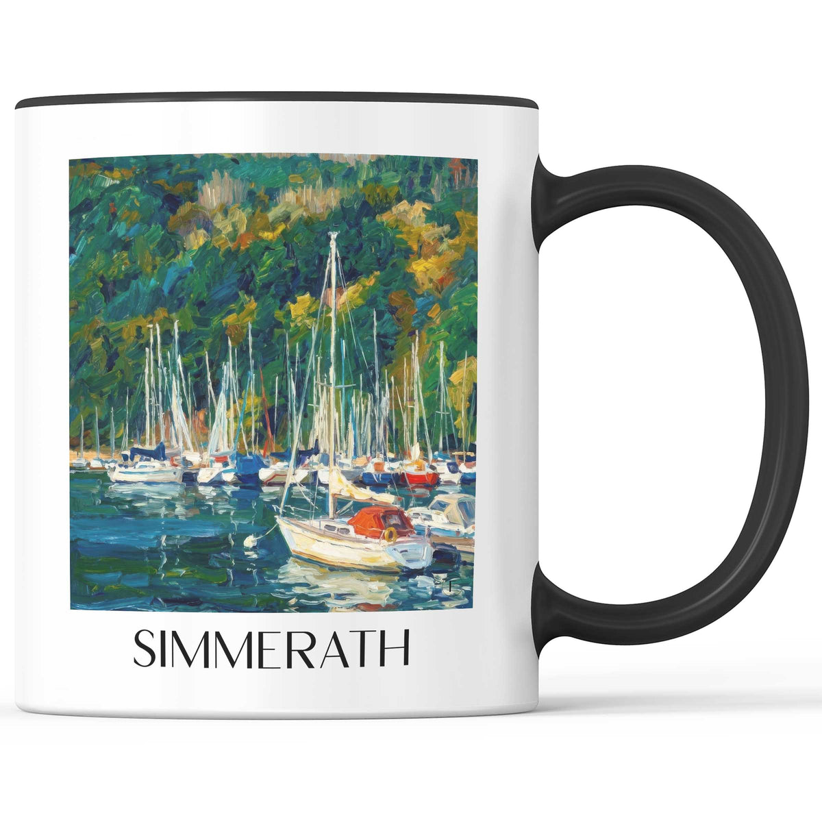 Simmerath Kaffeebecher - Eifel - Deutschland Becher - Kaffeetasse im Ölgemälde Stil - favplace