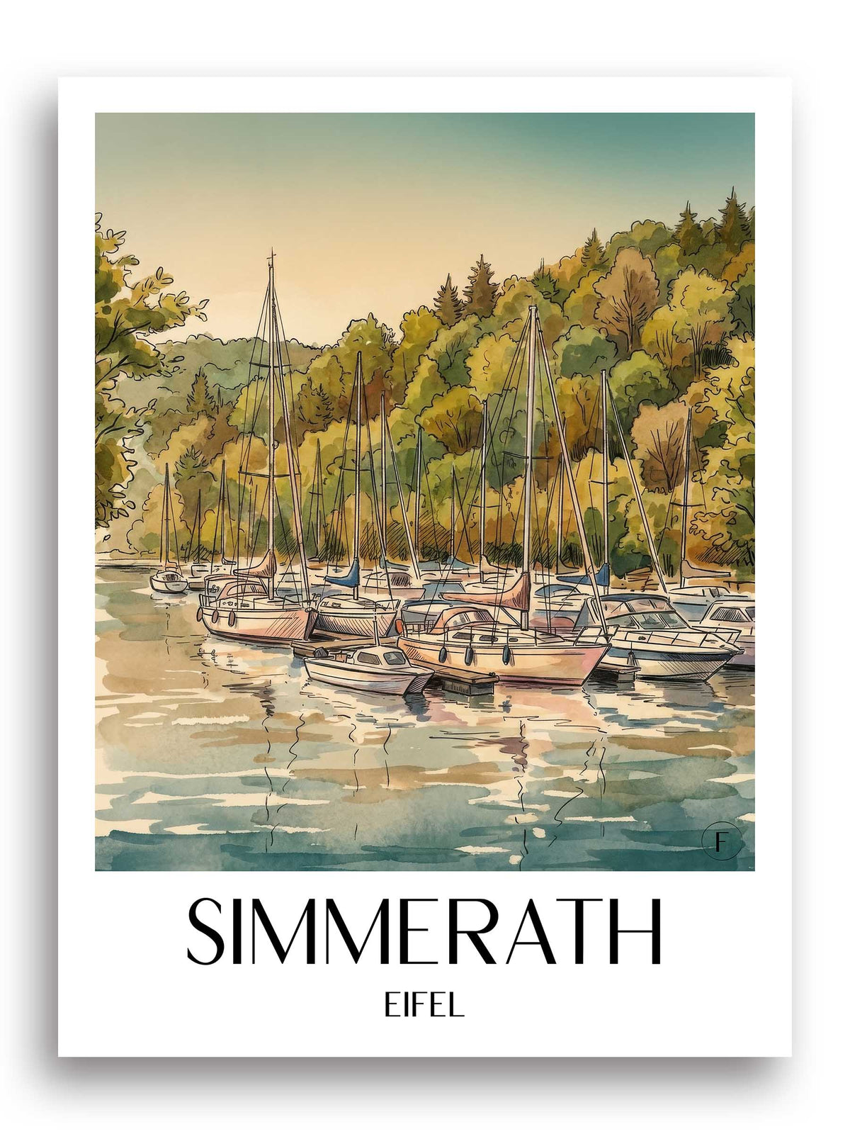 simmerath-eifel-deutschland-poster-aquarell