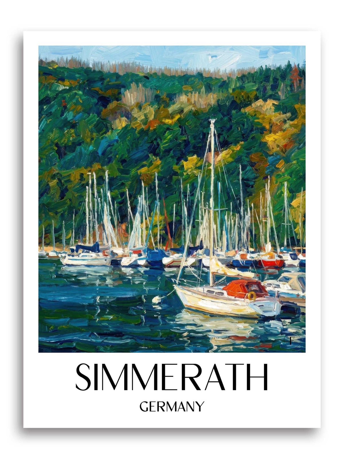 Simmerath Poster - Eifel - Deutschland Kunstdruck - Ölgemälde von A4 bis A1 - favplace