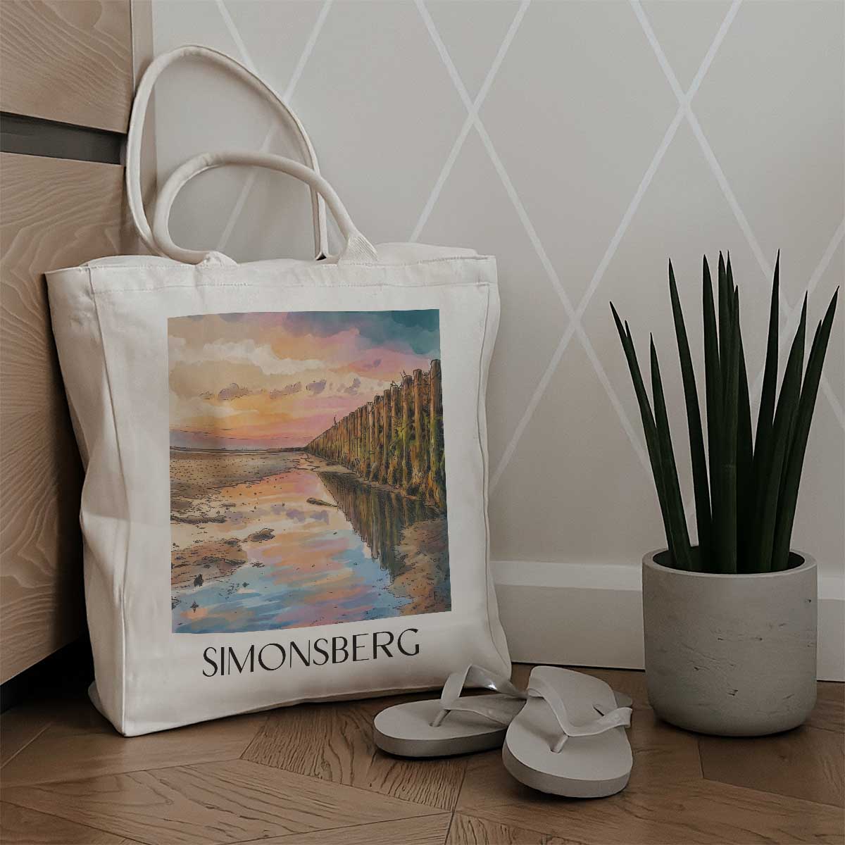simonsberg-nordfriesland-deutschland-einkaufstasche-aquarell