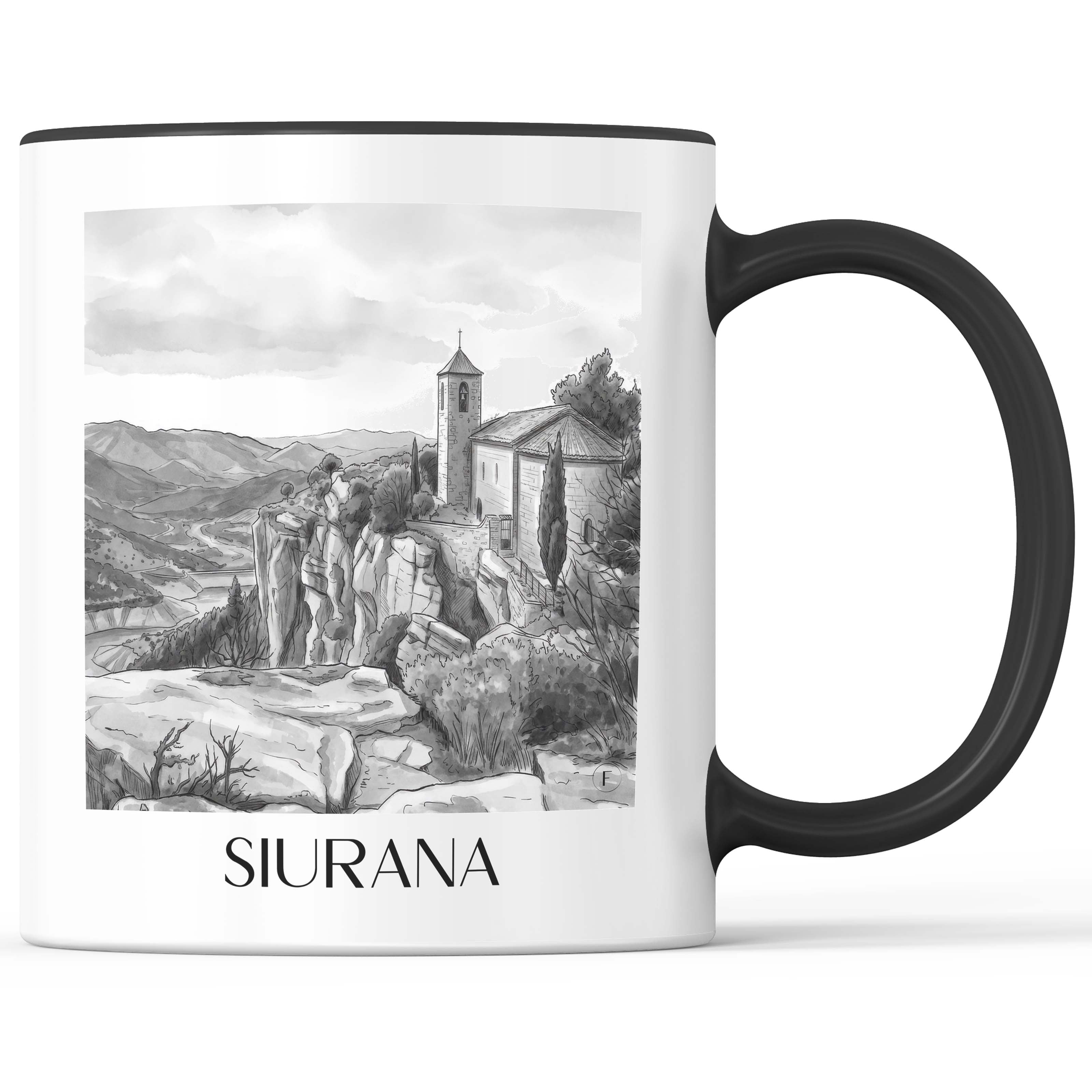siurana-spanien-spanien-und-spanien-kaffeebecher-aquarell-schwarz-weiss