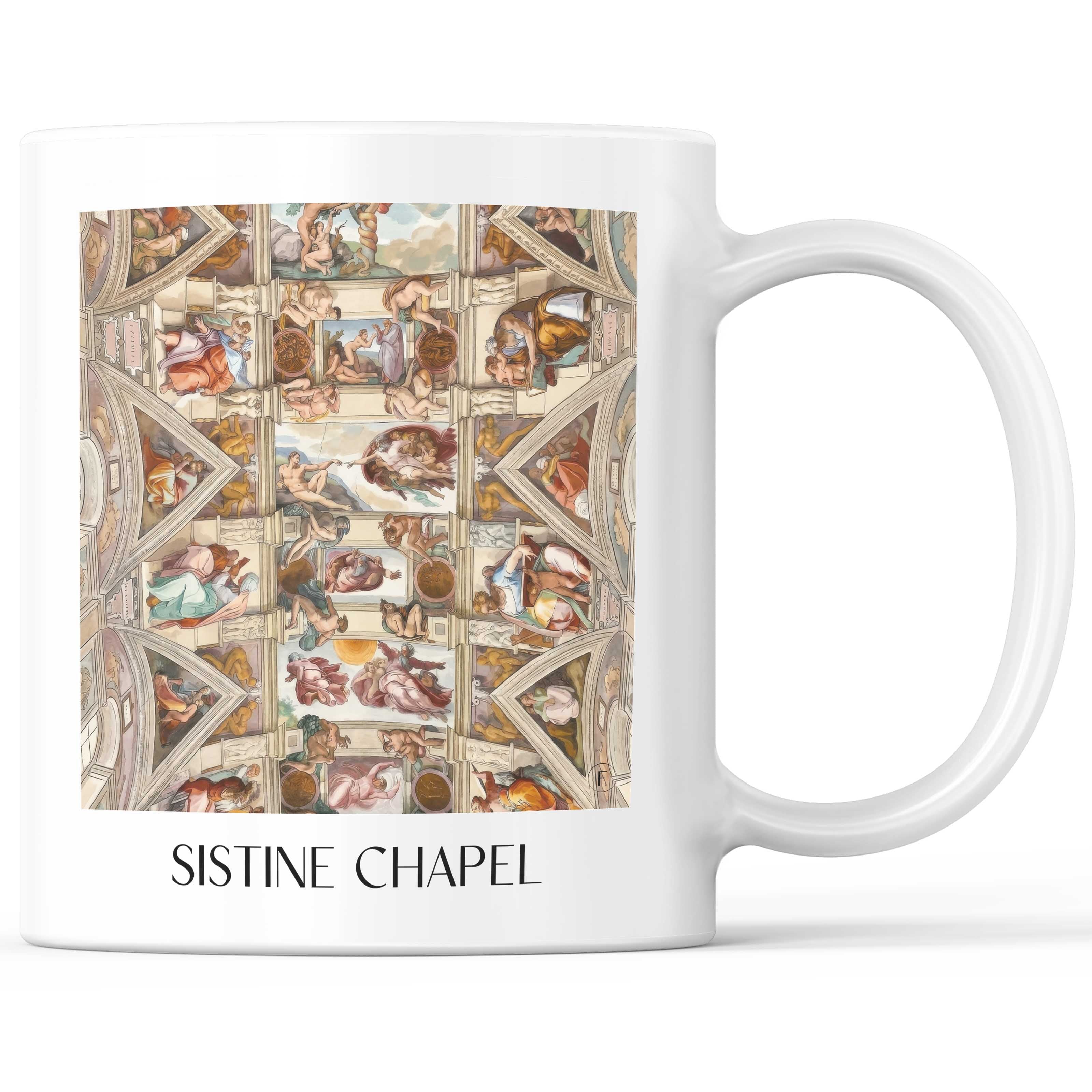 Sixtinische Kapelle Kaffeebecher - Vatikanstadt - Italien Becher - Kaffeetasse im Aquarell Stil - favplace