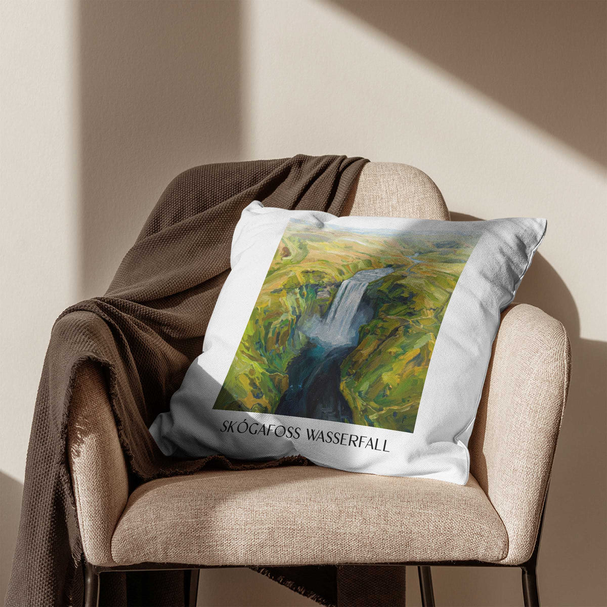 skógafoss-wasserfall-island-island-kissenbezug-oil-painting-oelgemaelde