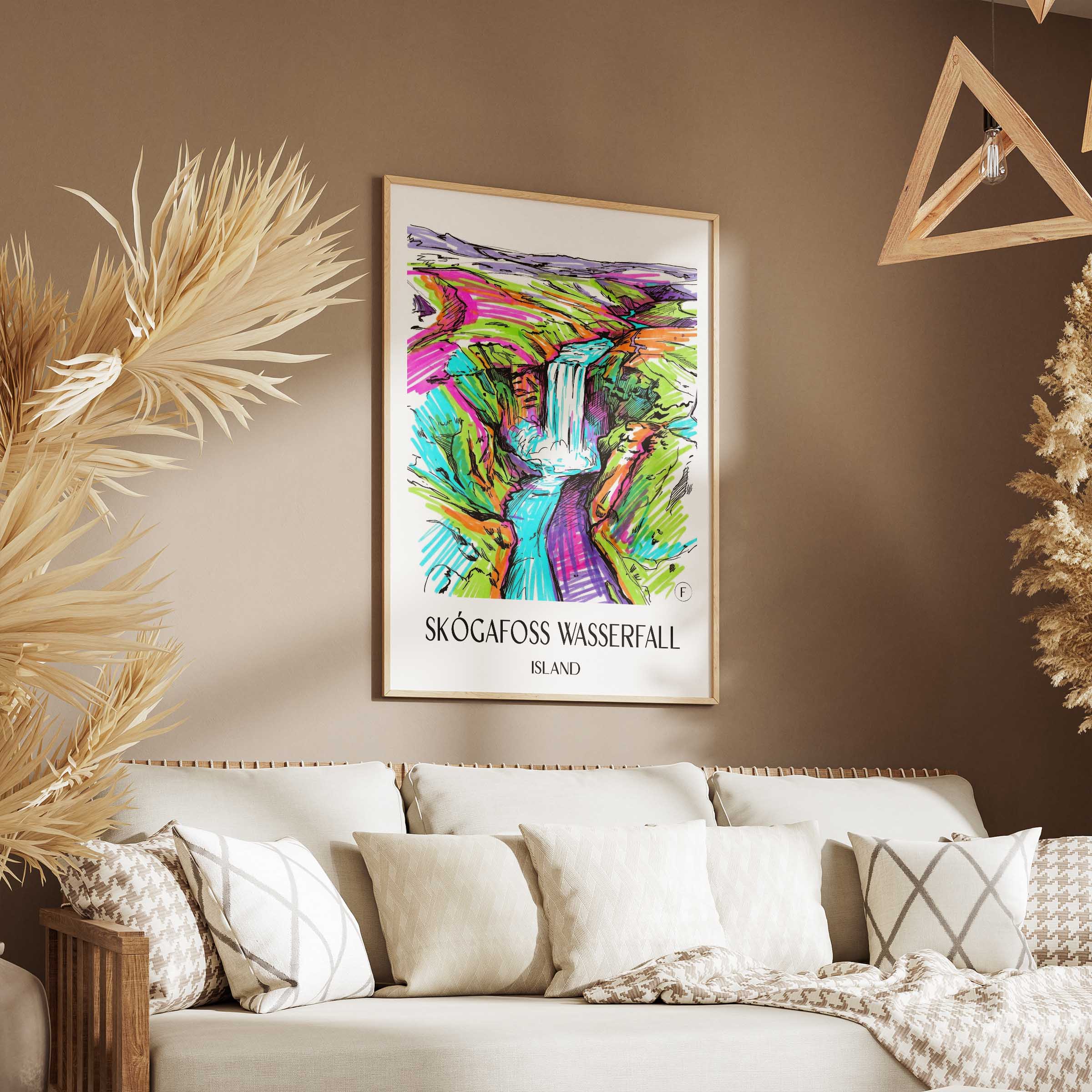 skógafoss-wasserfall-island-island-poster-graffiti