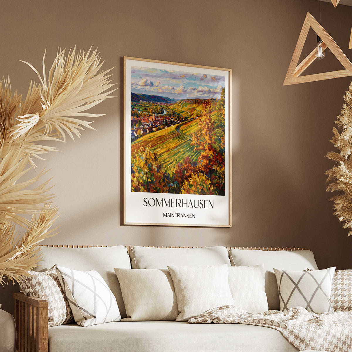 sommerhausen-mainfranken-deutschland-poster-oil-painting-oelgemaelde