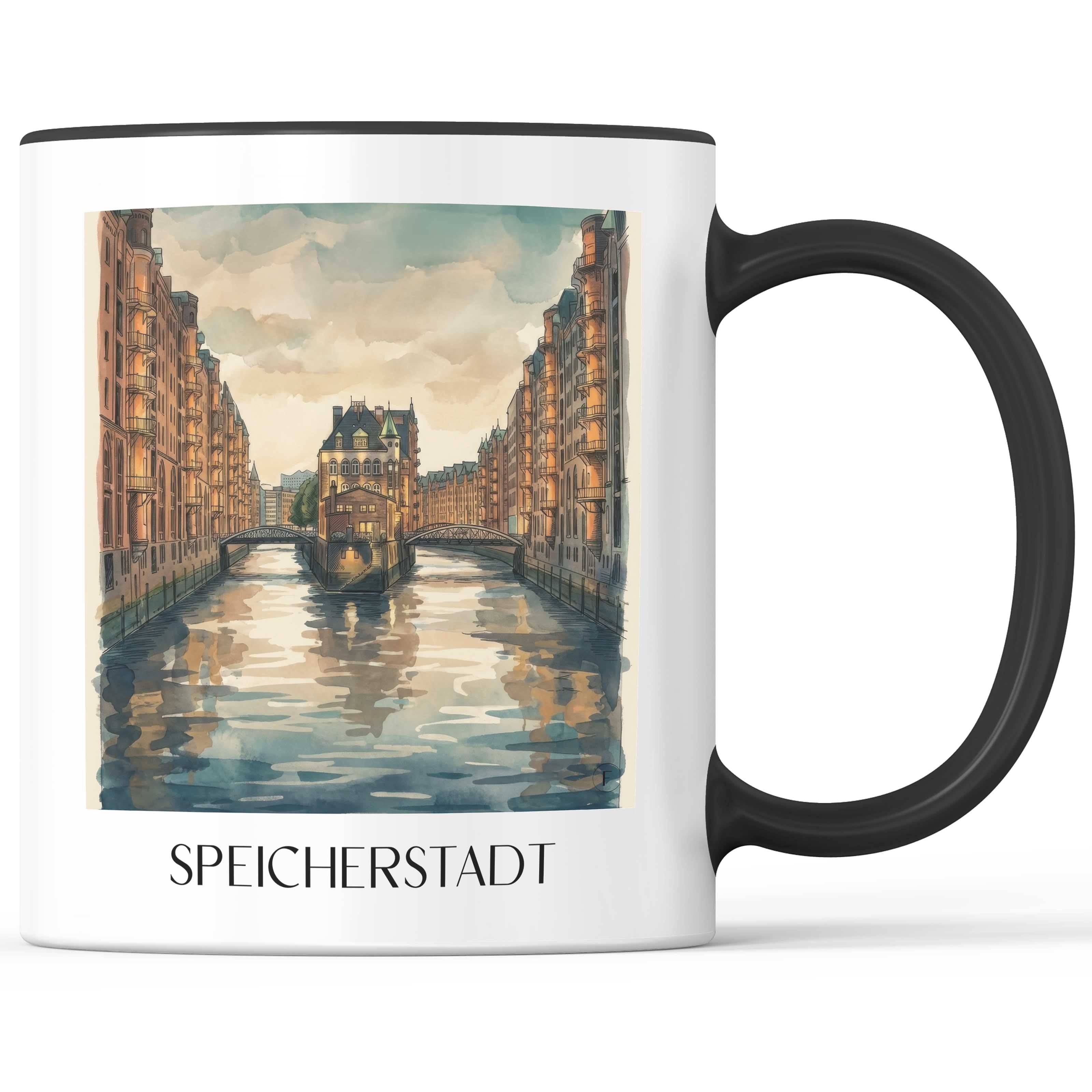 speicherstadt-hamburg-deutschland-kaffeebecher-aquarell