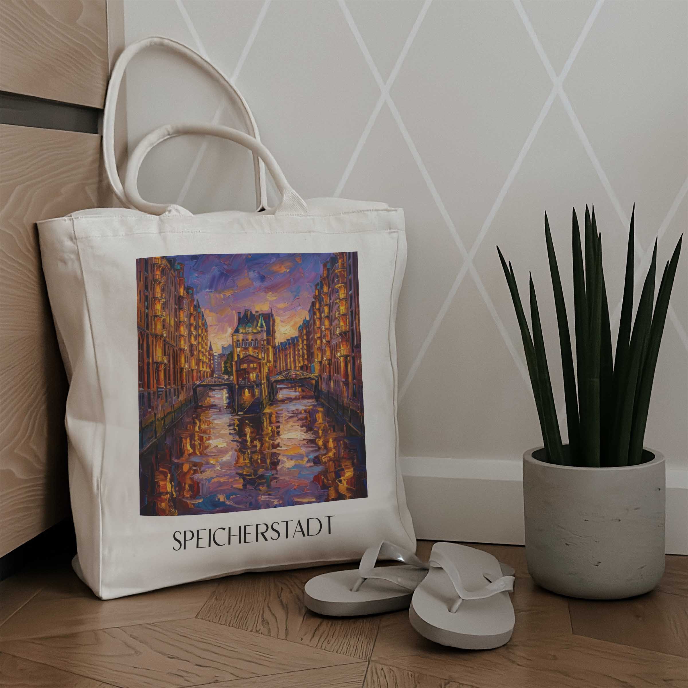 speicherstadt-hamburg-deutschland-einkaufstasche-oil-painting-oelgemaelde