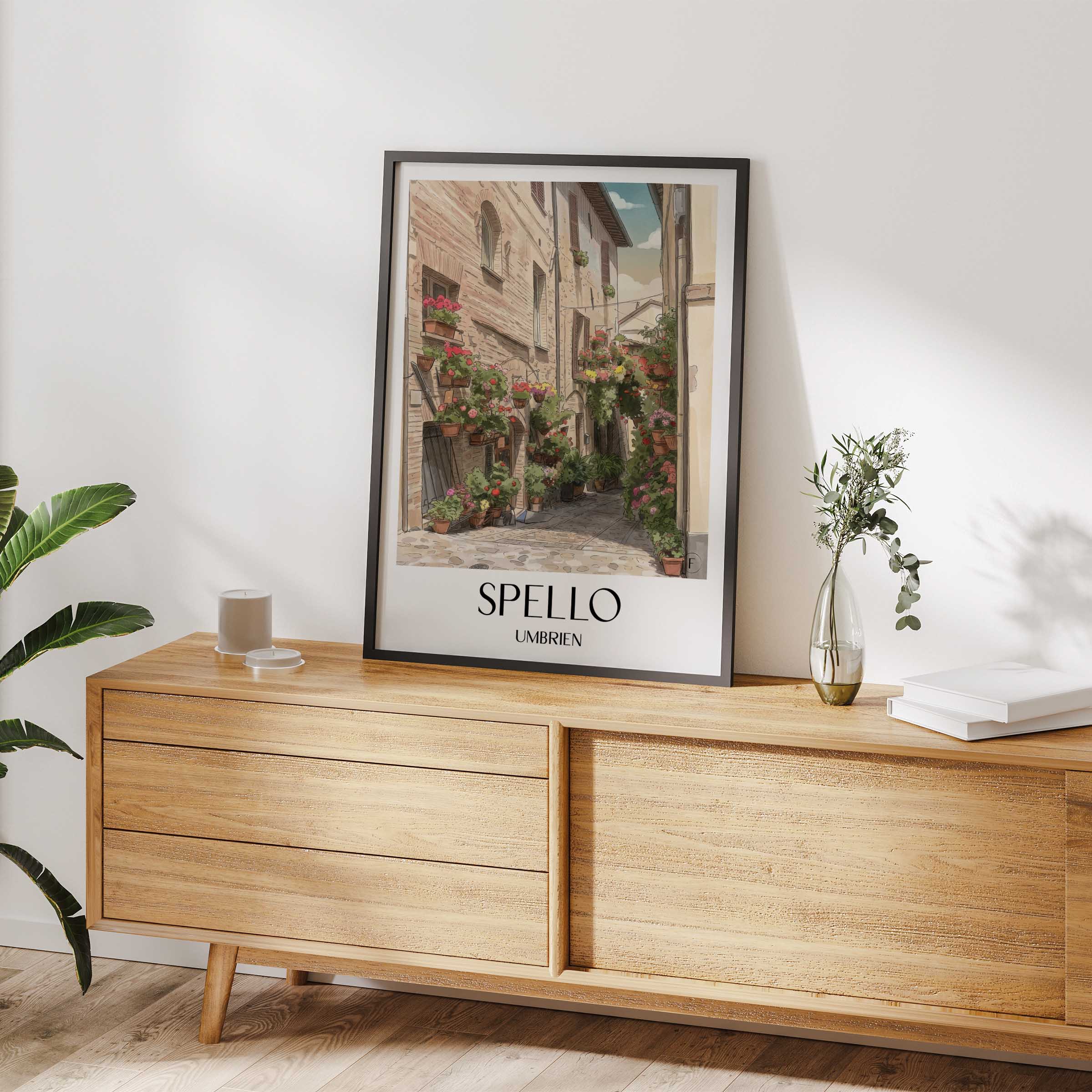 spello-umbrien-italien-poster-aquarell