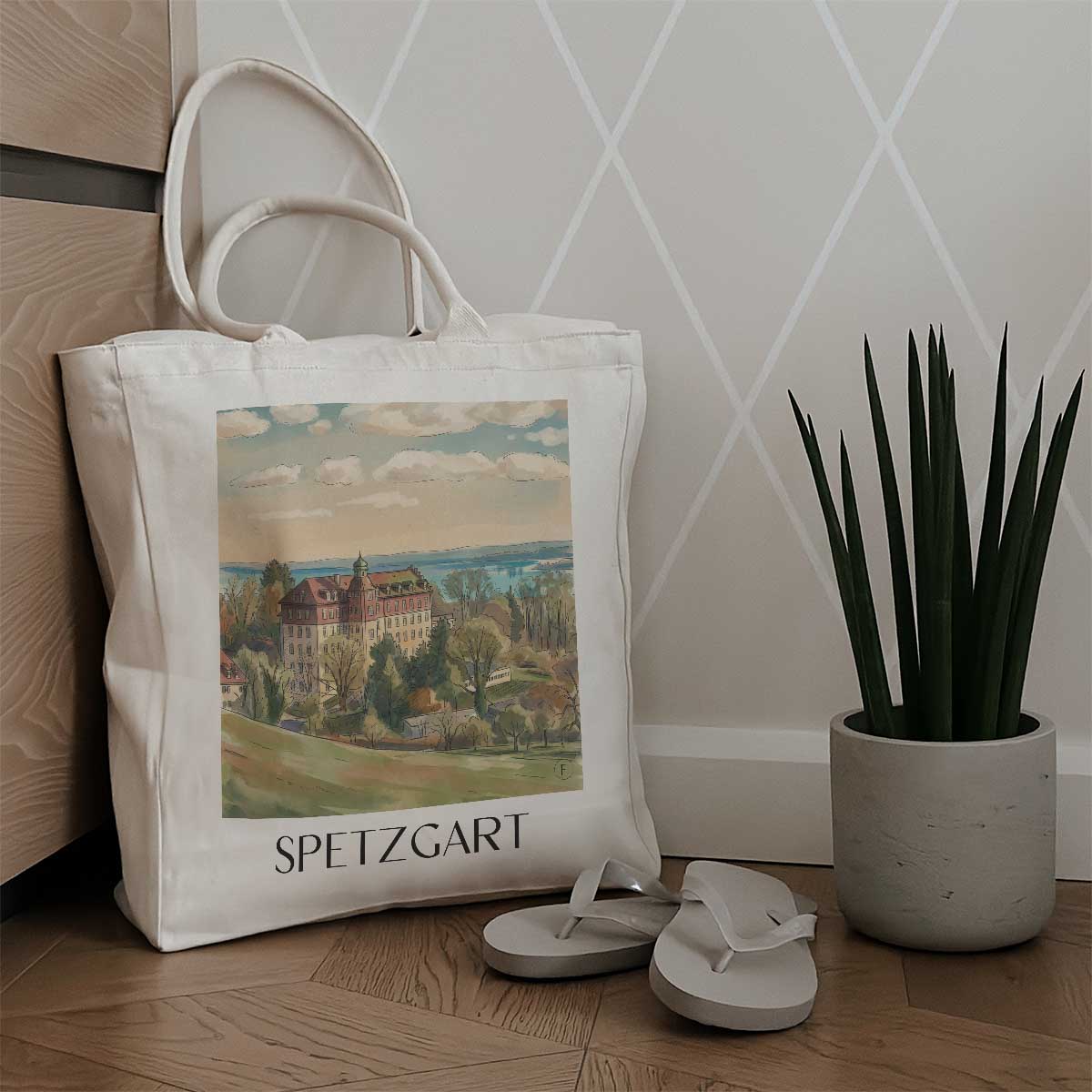 spetzgart-bodensee-deutschland-einkaufstasche-aquarell