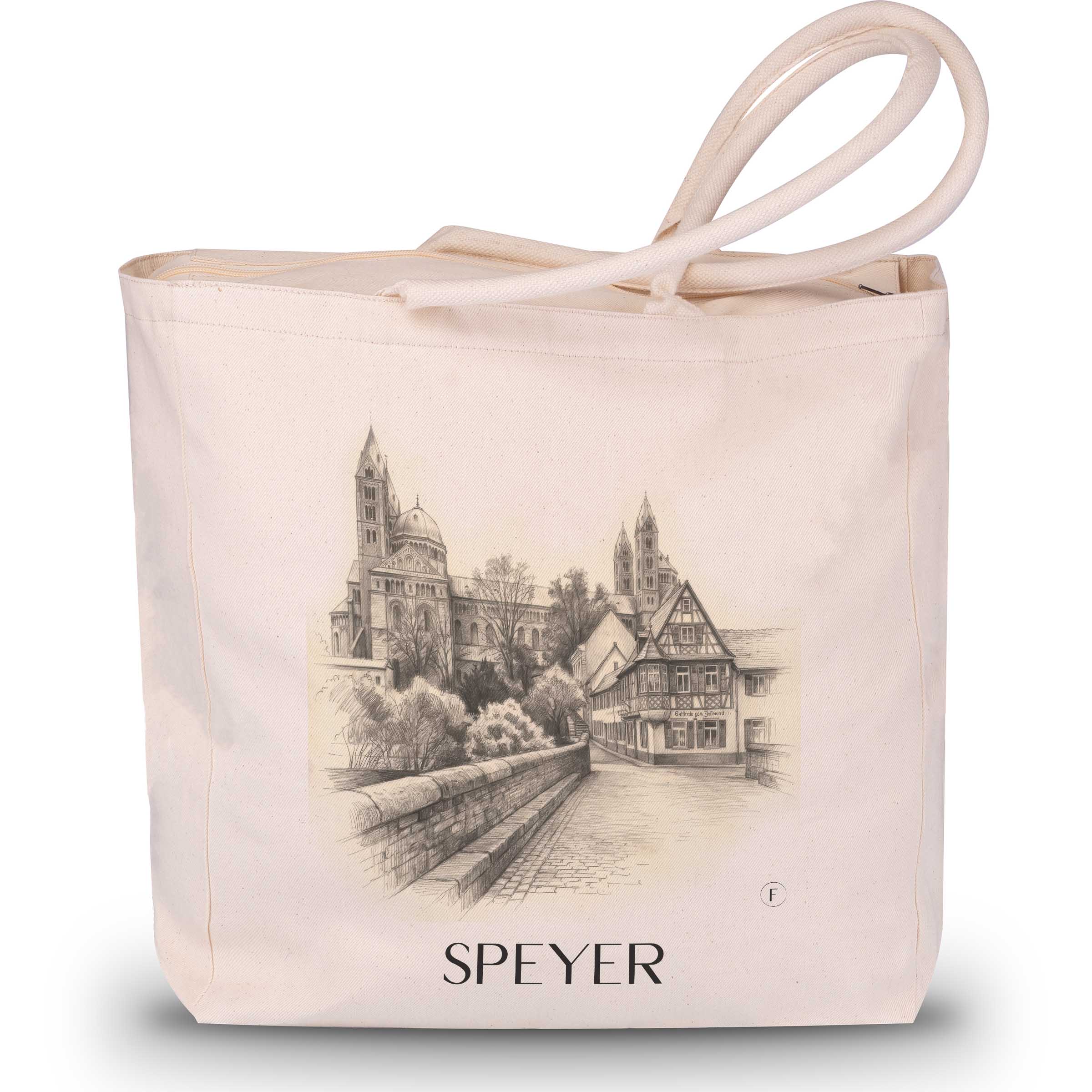 Speyer Shopping Tasche - Rheinland-Pfalz - Deutschland Tote Bag - Einkaufstasche im Zeichnung Stil
