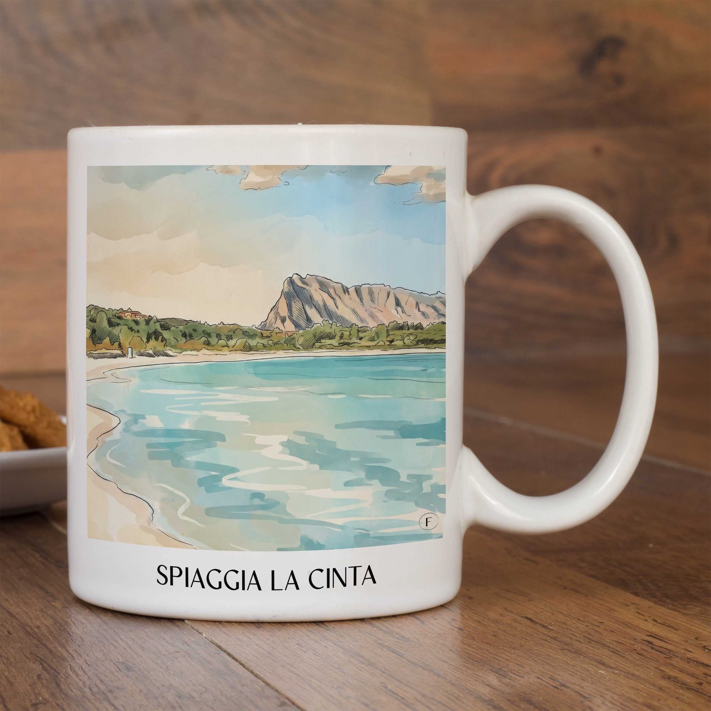 spiaggia-la-cinta-sardinien-italien-kaffeebecher-aquarell