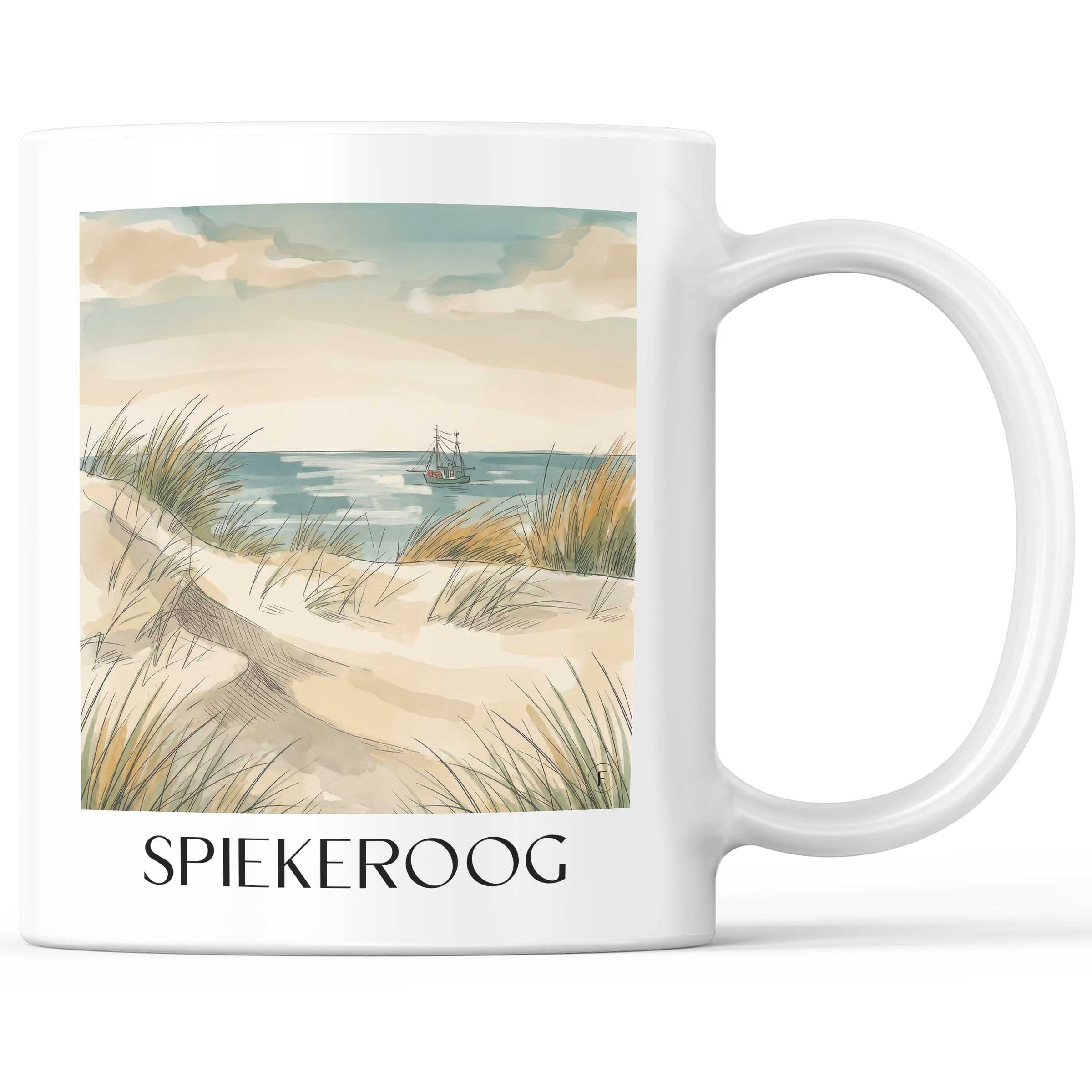 spiekeroog-ostfriesland-deutschland-kaffeebecher-aquarell