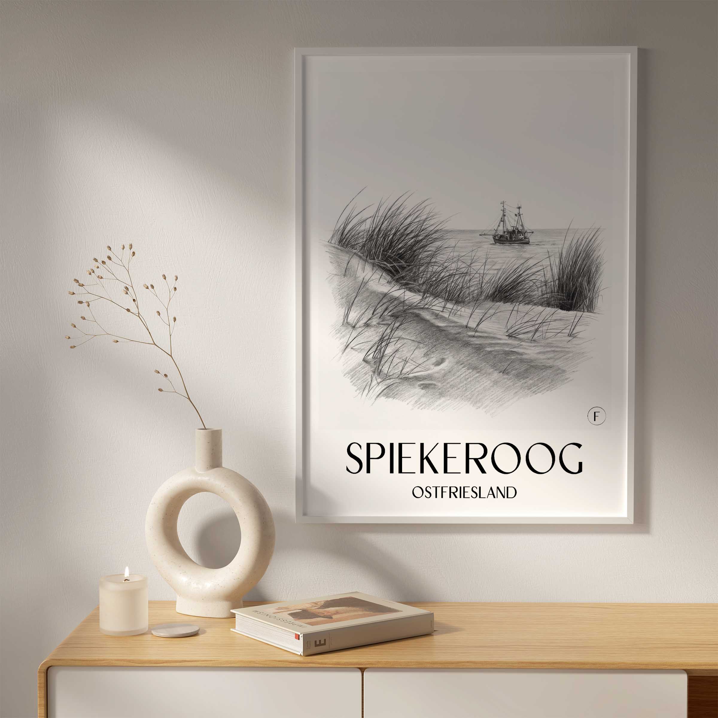 spiekeroog-ostfriesland-deutschland-poster-bleistift-zeichnung-drawing