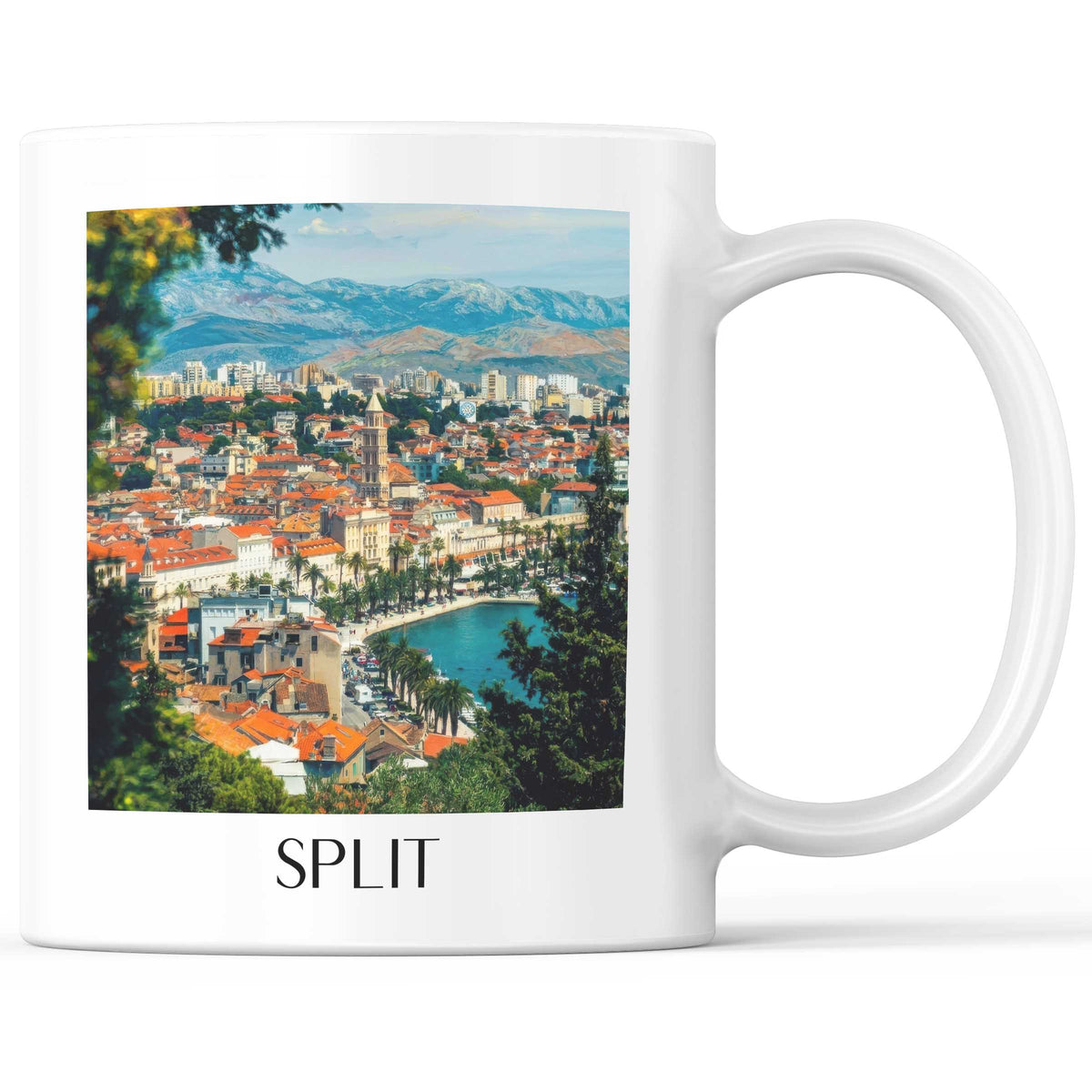 Split - Kroatien Becher - Kaffeetasse im Ölgemälde Stil - favplace