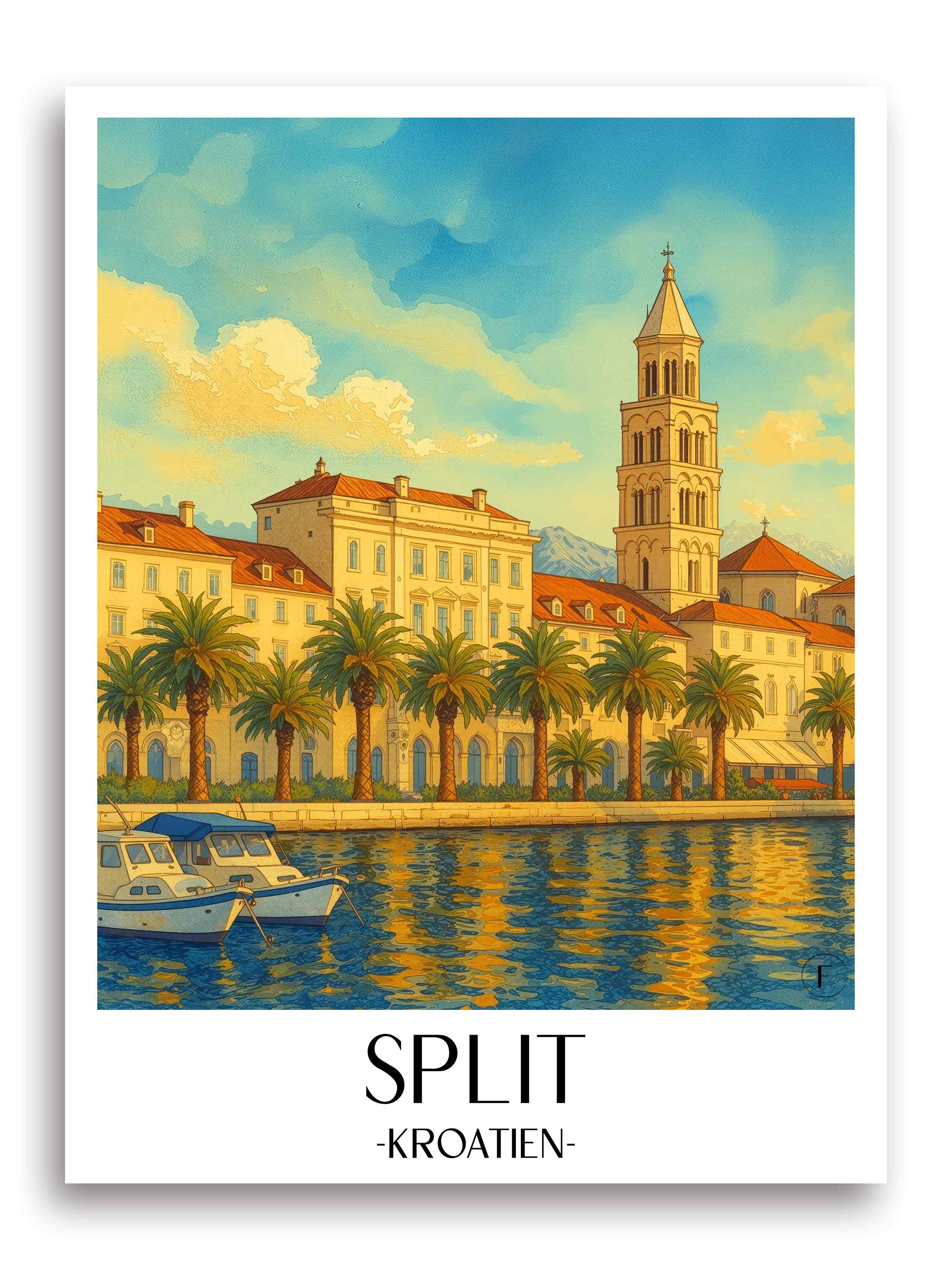 split-kroatien-poster-aquarell
