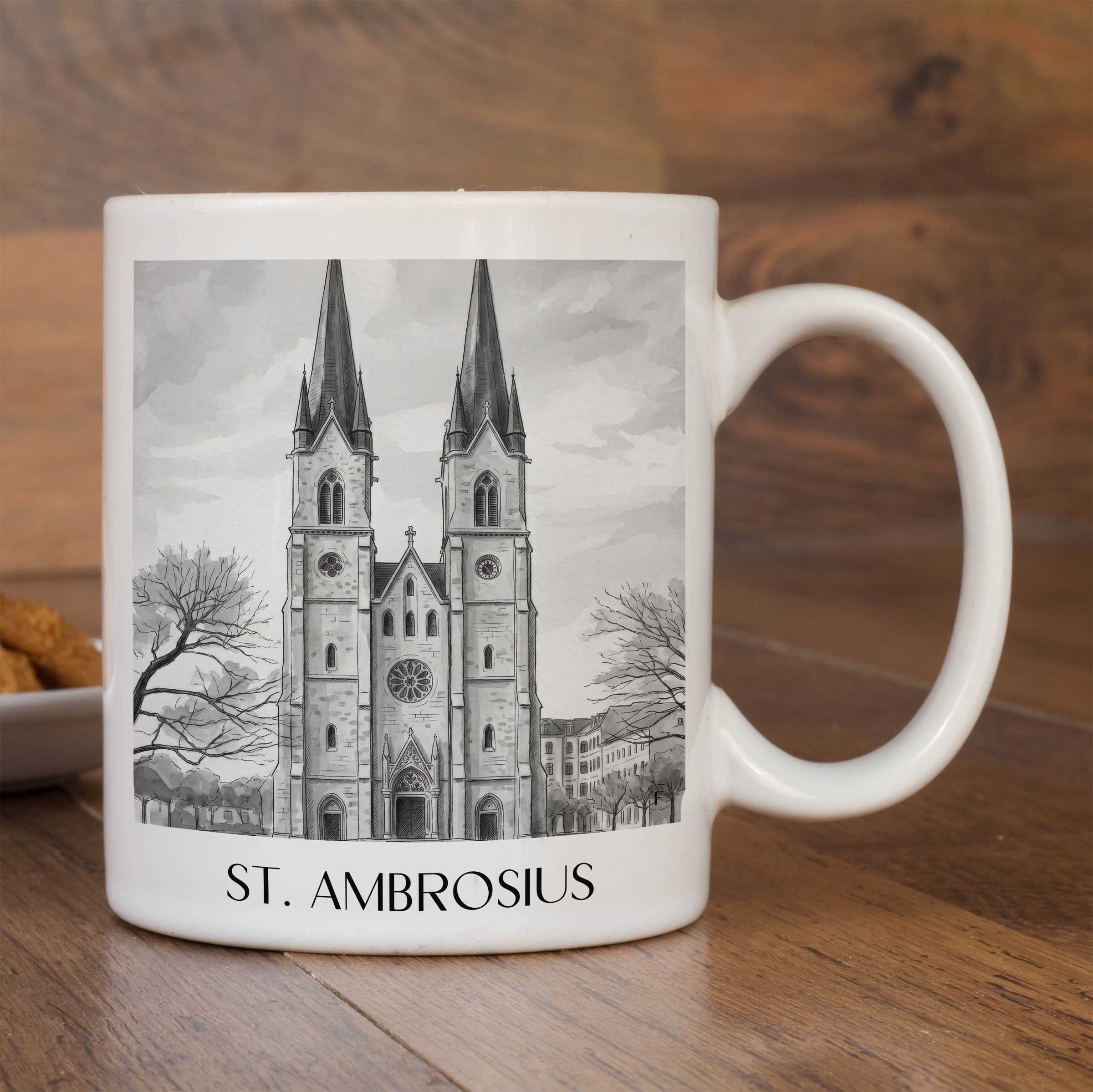 st.-ambrosius-magdeburg-deutschland-kaffeebecher-aquarell-schwarz-weiss