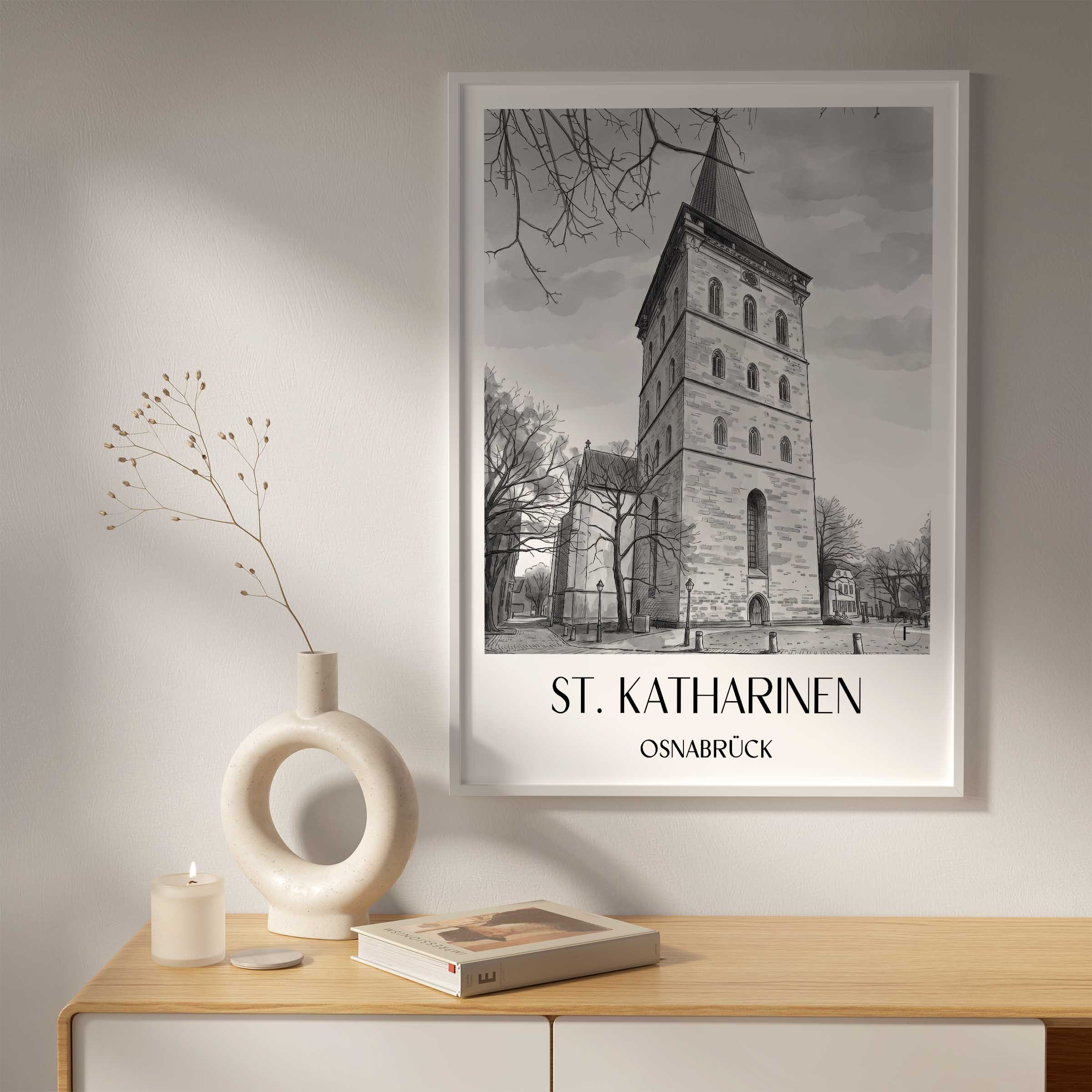 st.-katharinen-osnabrück-deutschland-poster-aquarell-schwarz-weiss