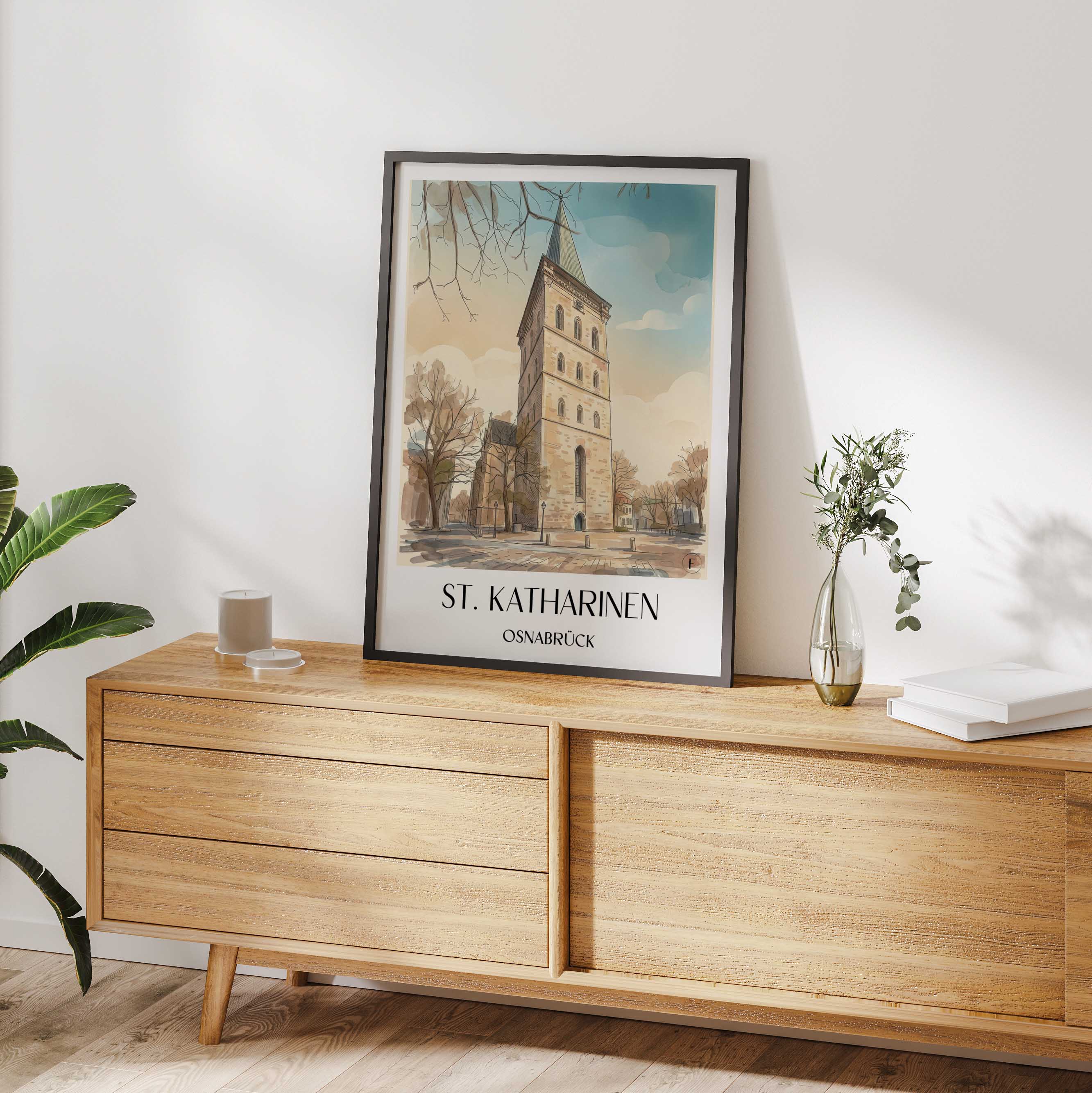 st.-katharinen-osnabrück-deutschland-poster-aquarell