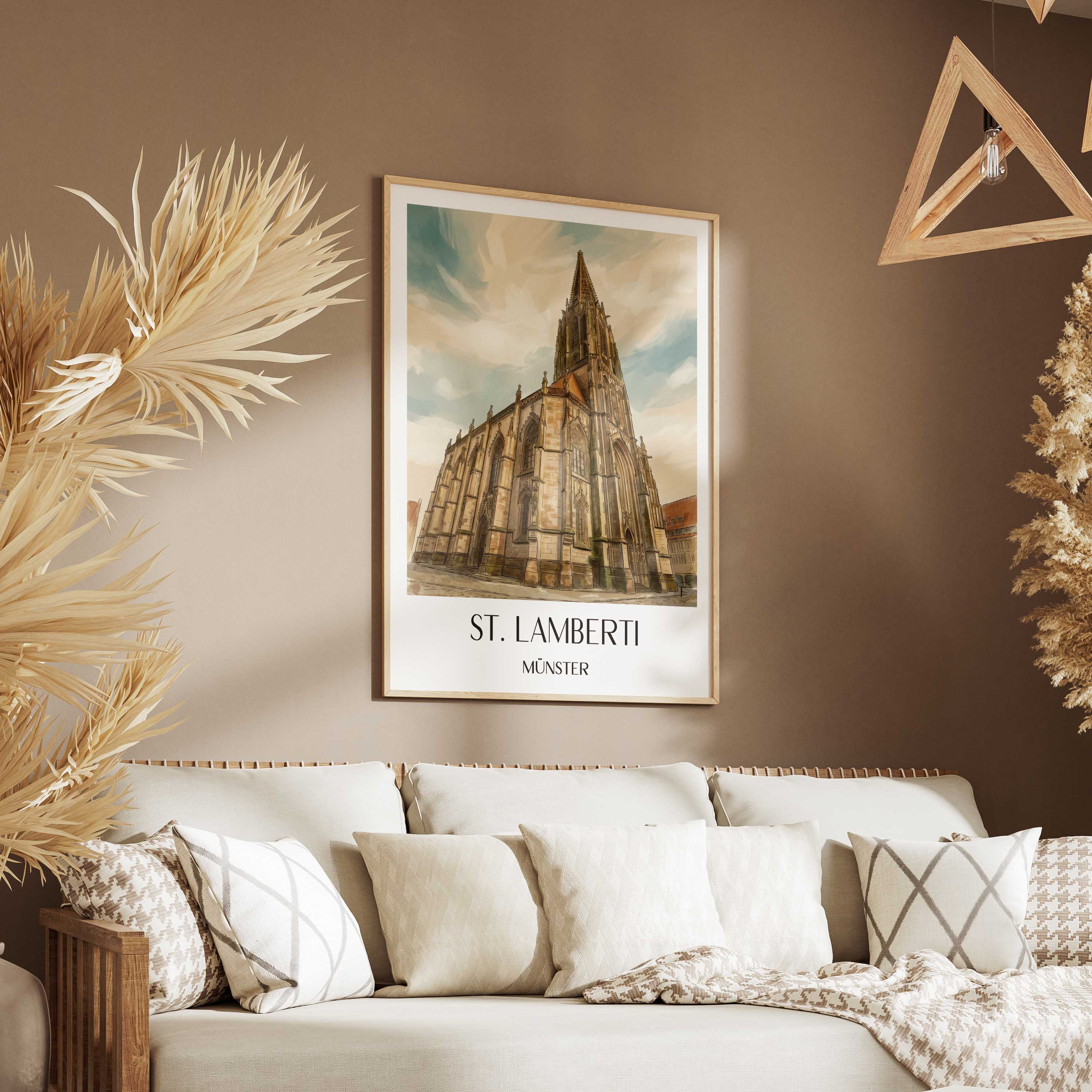 st.-lamberti-münster-deutschland-poster-aquarell