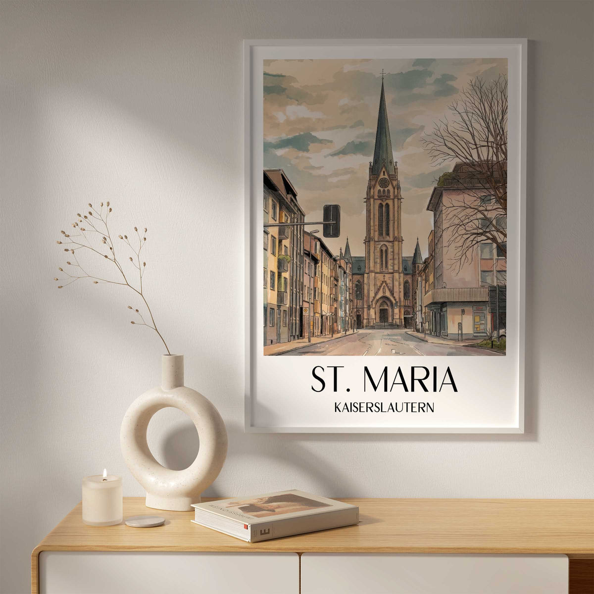 st.-maria-kaiserslautern-deutschland-poster-aquarell