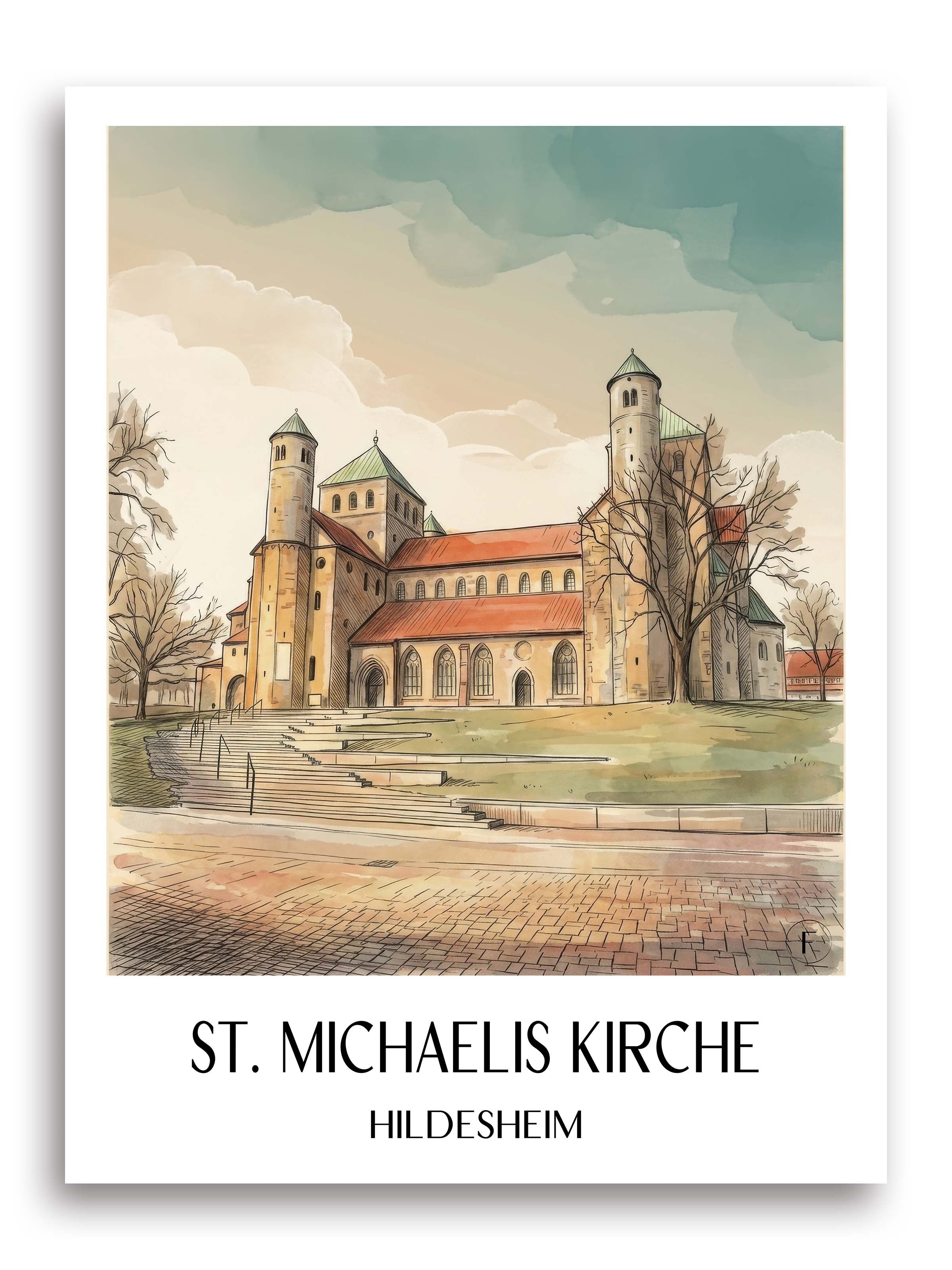 st.-michaelis-kirche-hildesheim-deutschland-poster-aquarell
