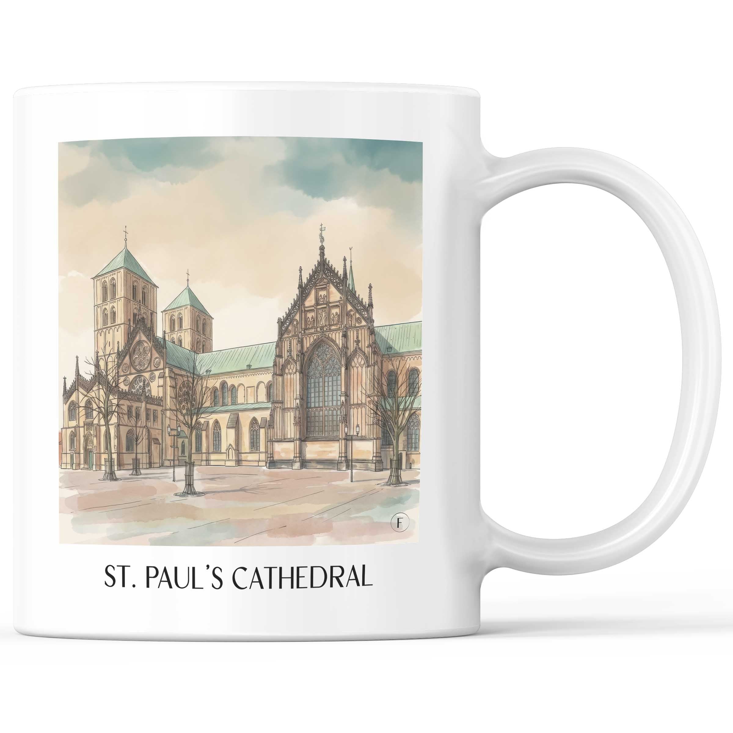 St. Paulus Dom Kaffeebecher - Münster - Deutschland und Deutschland Becher - Kaffeetasse im Aquarell Stil - favplace