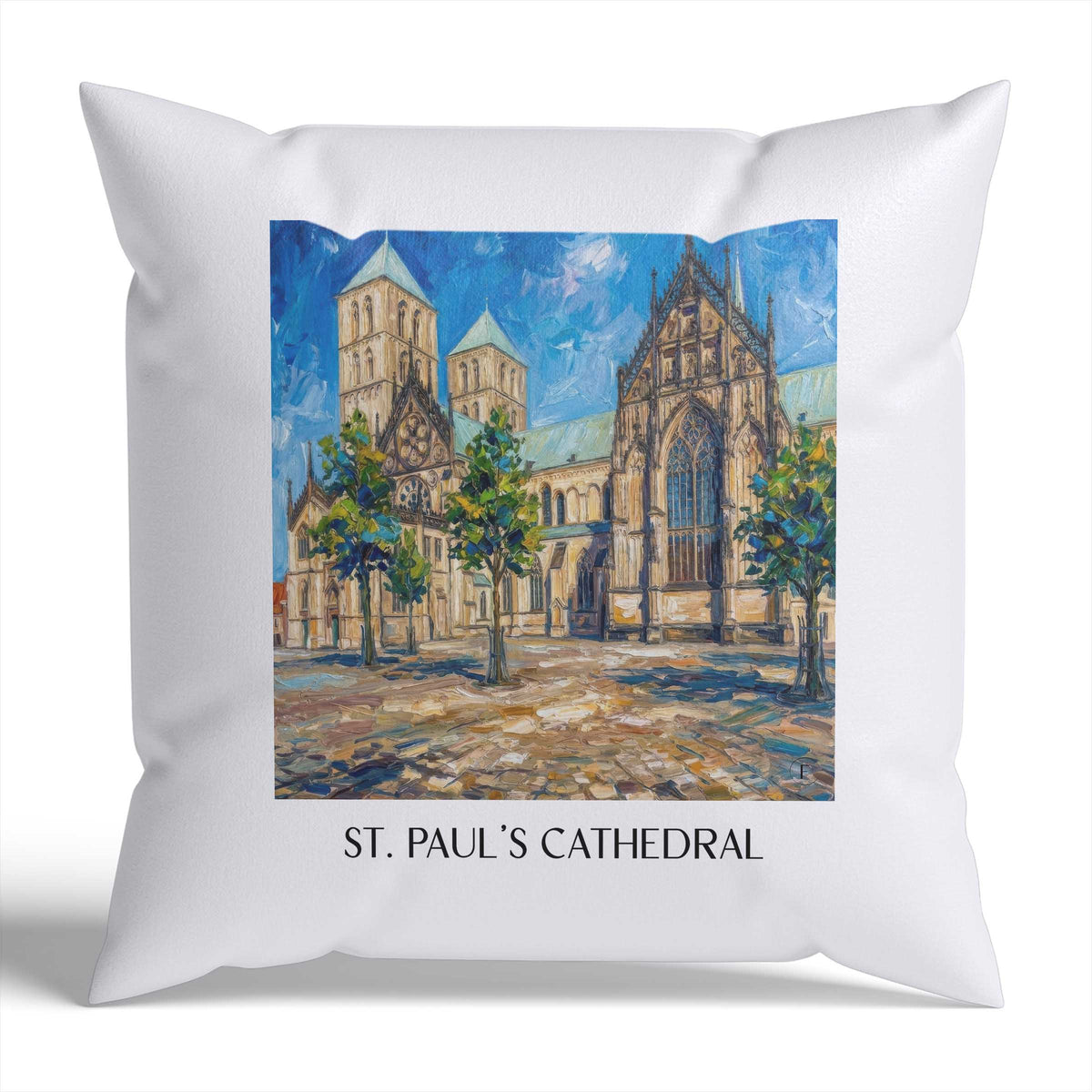 St. Paulus Dom Kissenhülle - Zierkissen Bezug - Münster - Deutschland Kissen bzw. Kissenbezug im Ölgemälde Stil - favplace