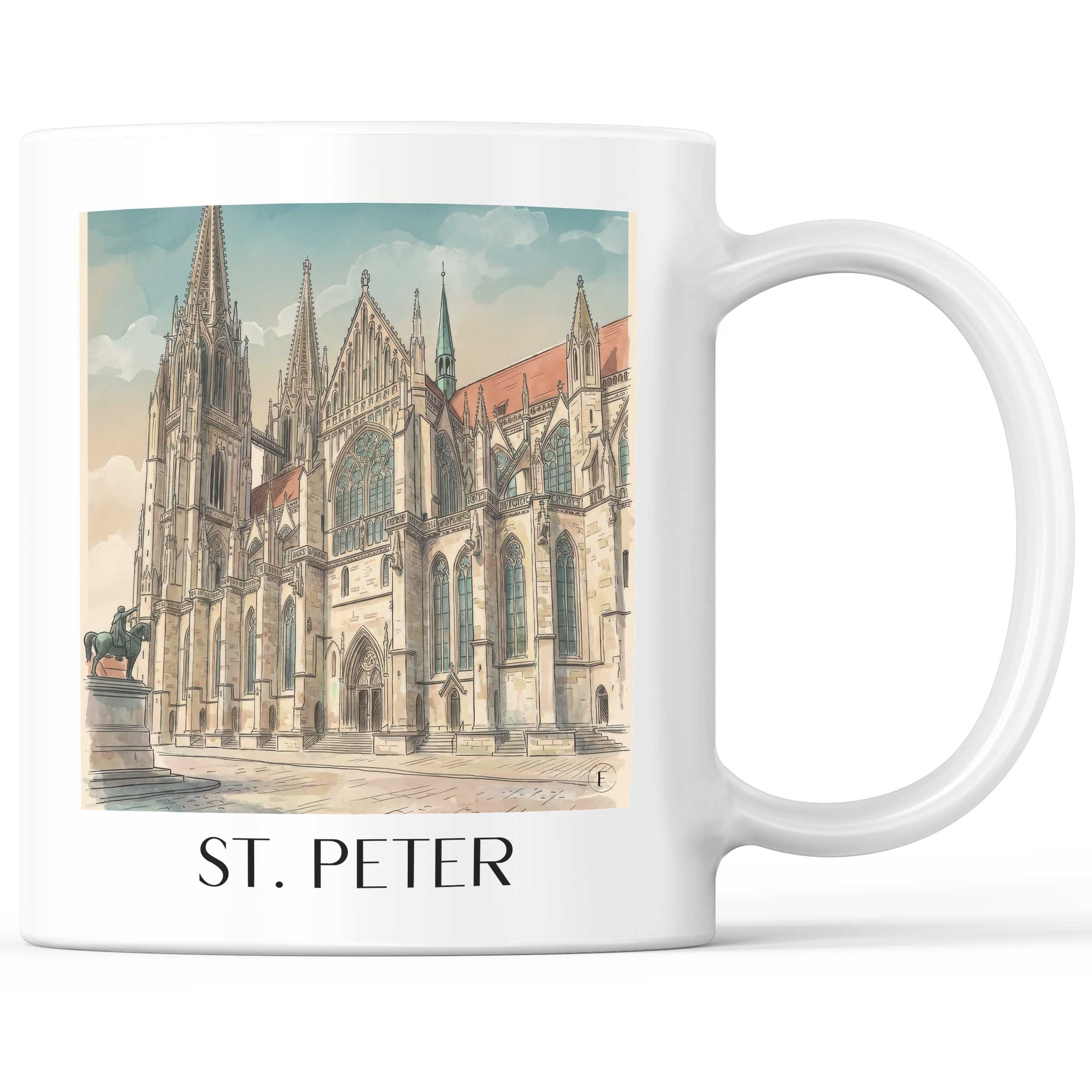 st.-peter-regensburg-deutschland-kaffeebecher-aquarell