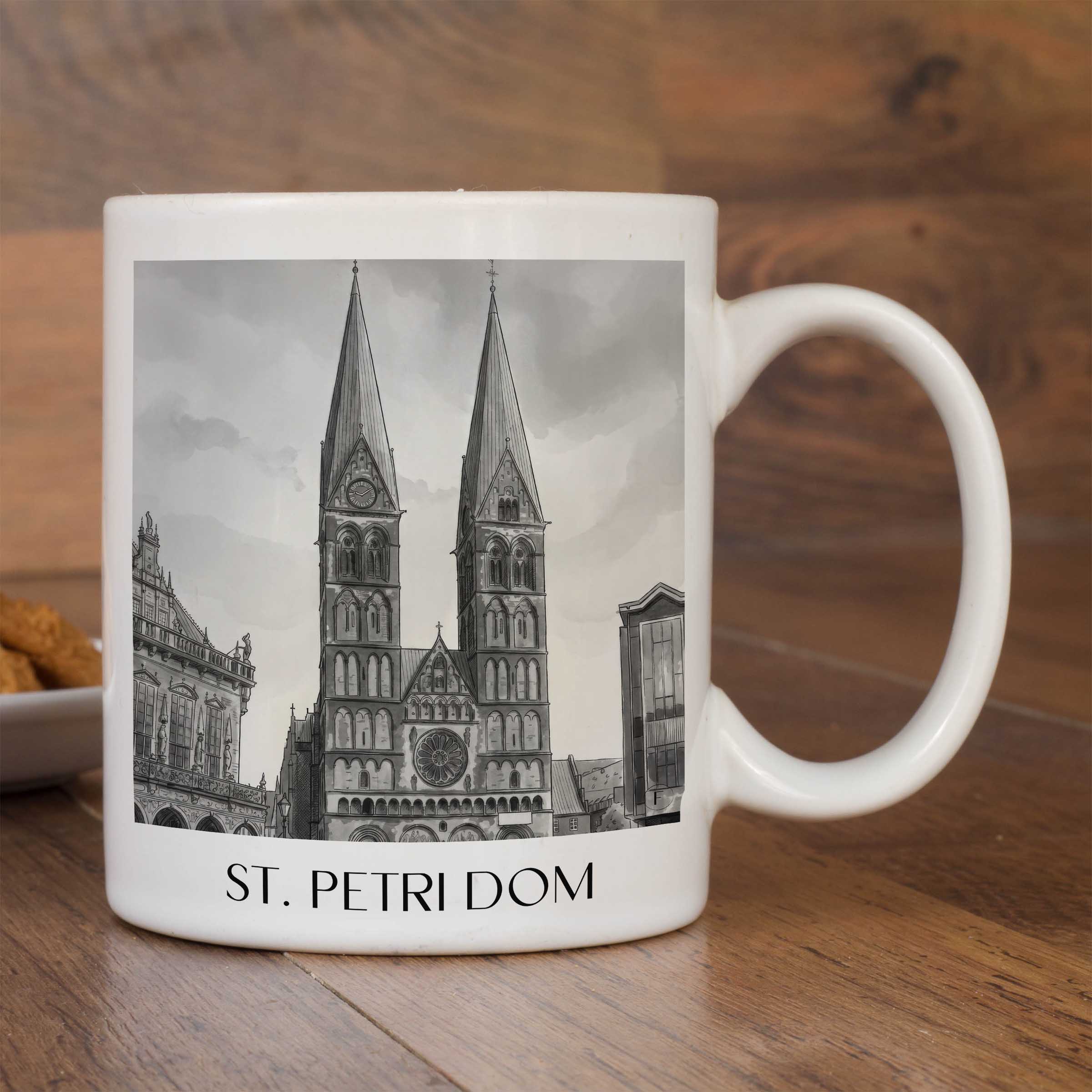 st.-petri-dom-bremen-deutschland-kaffeebecher-aquarell-schwarz-weiss