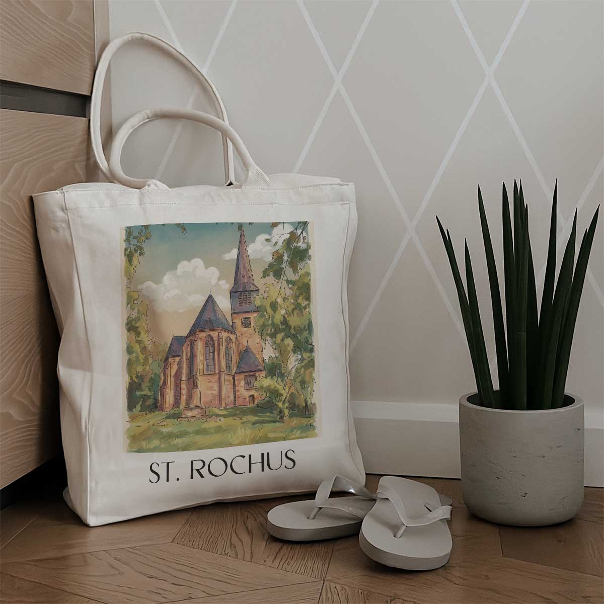 st.-rochus-kaiserslautern-deutschland-einkaufstasche-aquarell