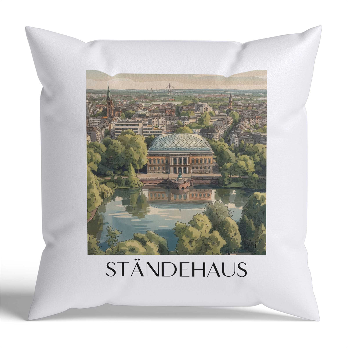 ständehaus-düsseldorf-deutschland-kissenbezug-aquarell