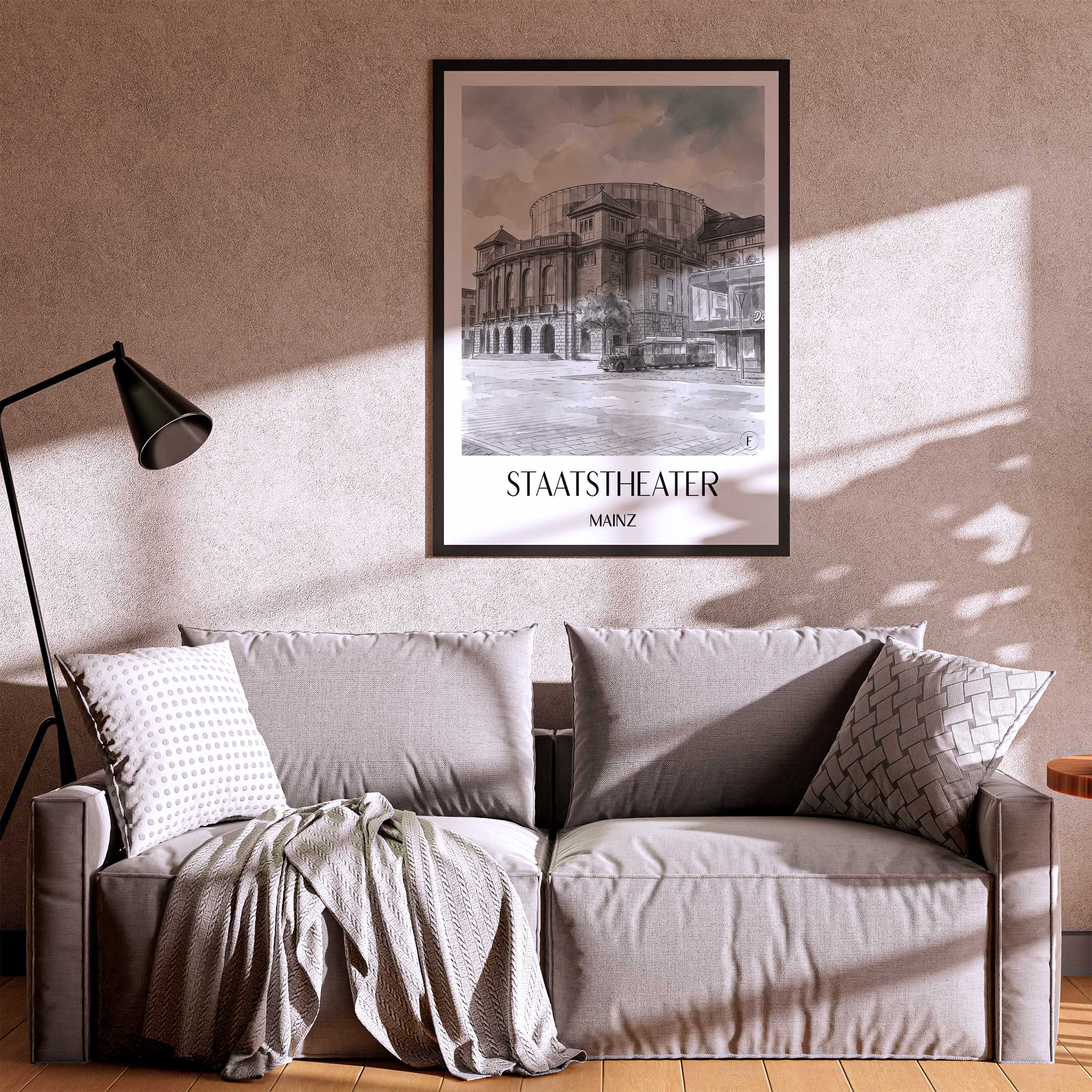 staatstheater-mainz-deutschland-poster-aquarell-schwarz-weiss