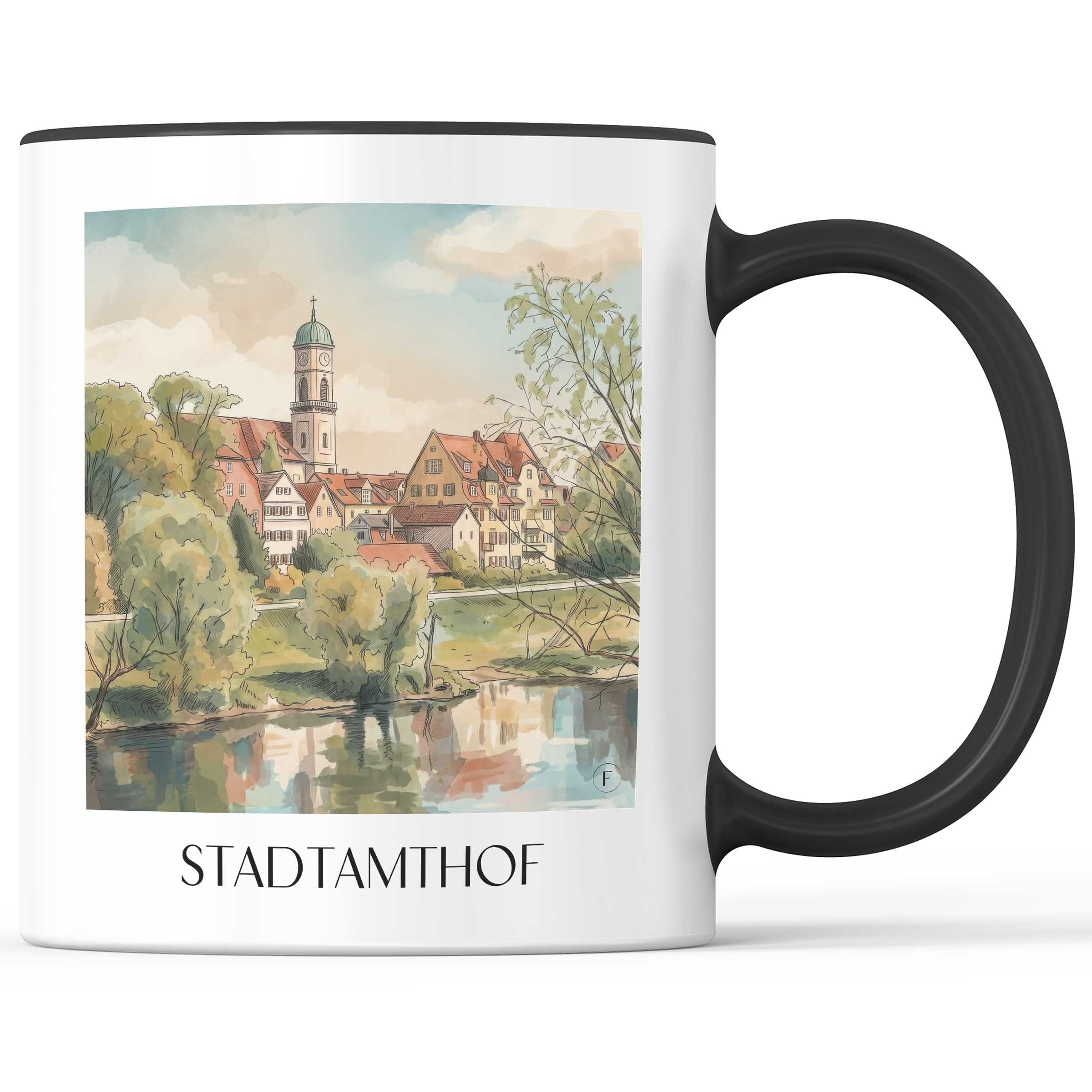 Stadtamthof Kaffeebecher - Regensburg - Deutschland Becher - Kaffeetasse im Aquarell Stil - favplace