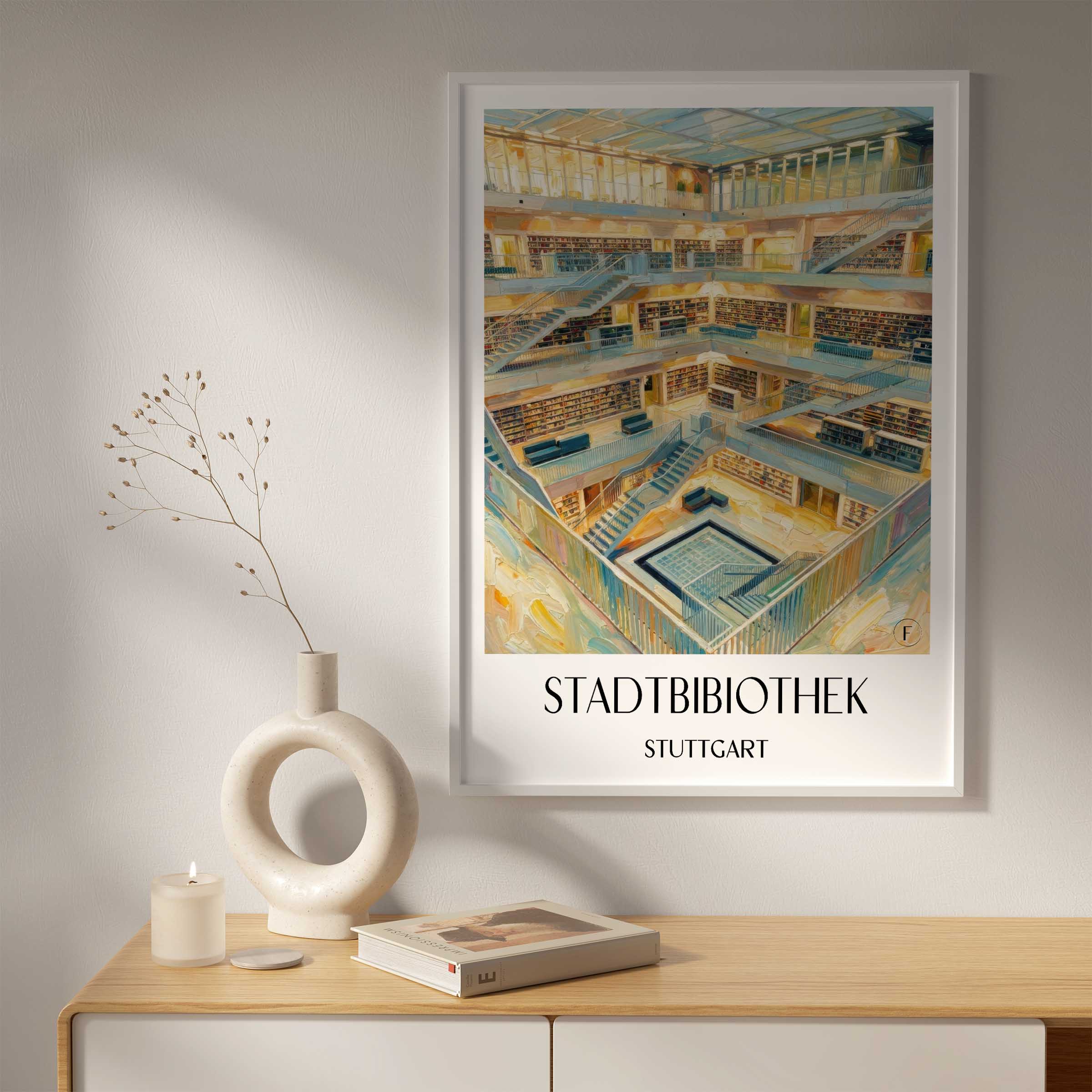stadtbibiothek-stuttgart-deutschland-poster-oil-painting-oelgemaelde
