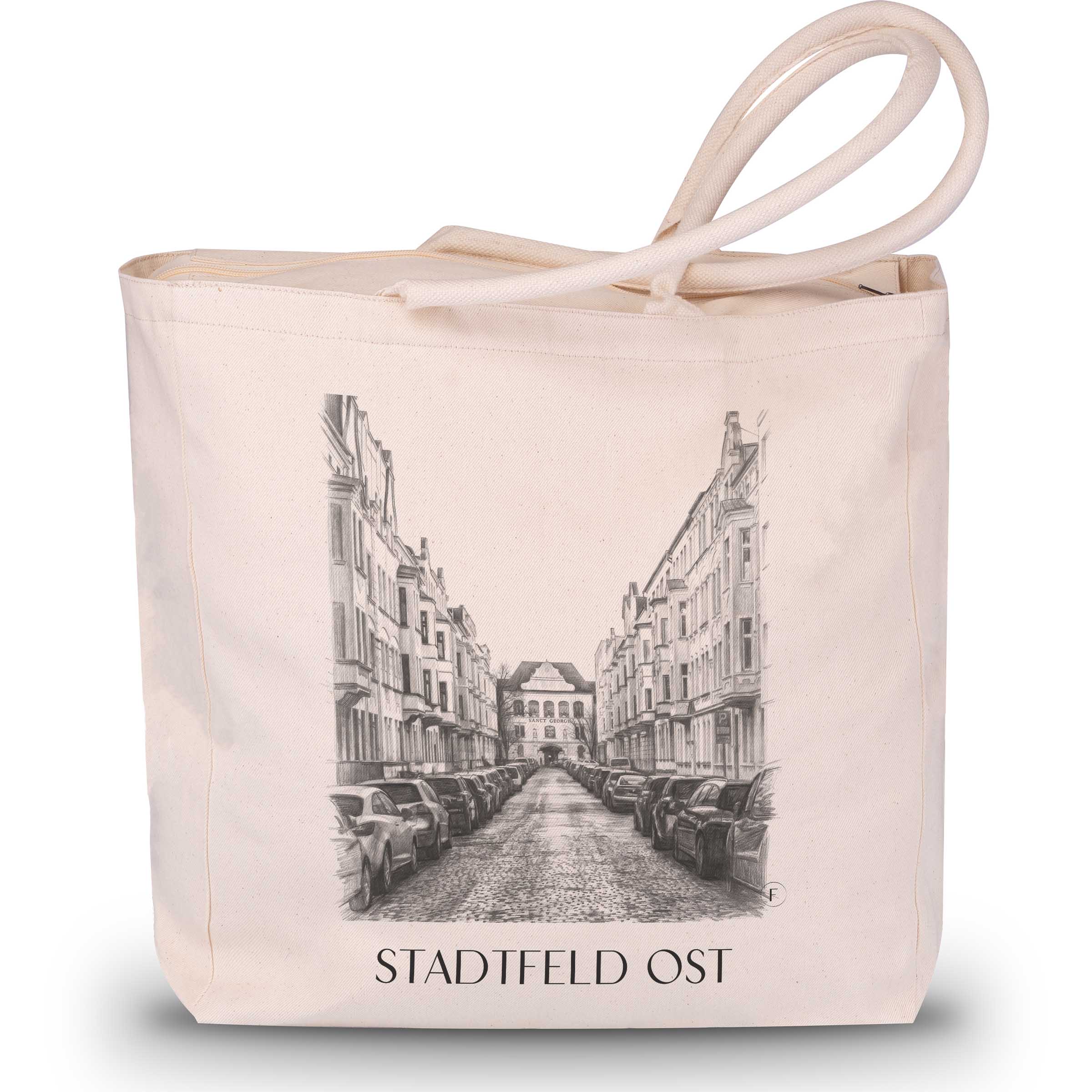 stadtfeld-ost-magdeburg-deutschland-einkaufstasche-bleistift-zeichnung-drawing