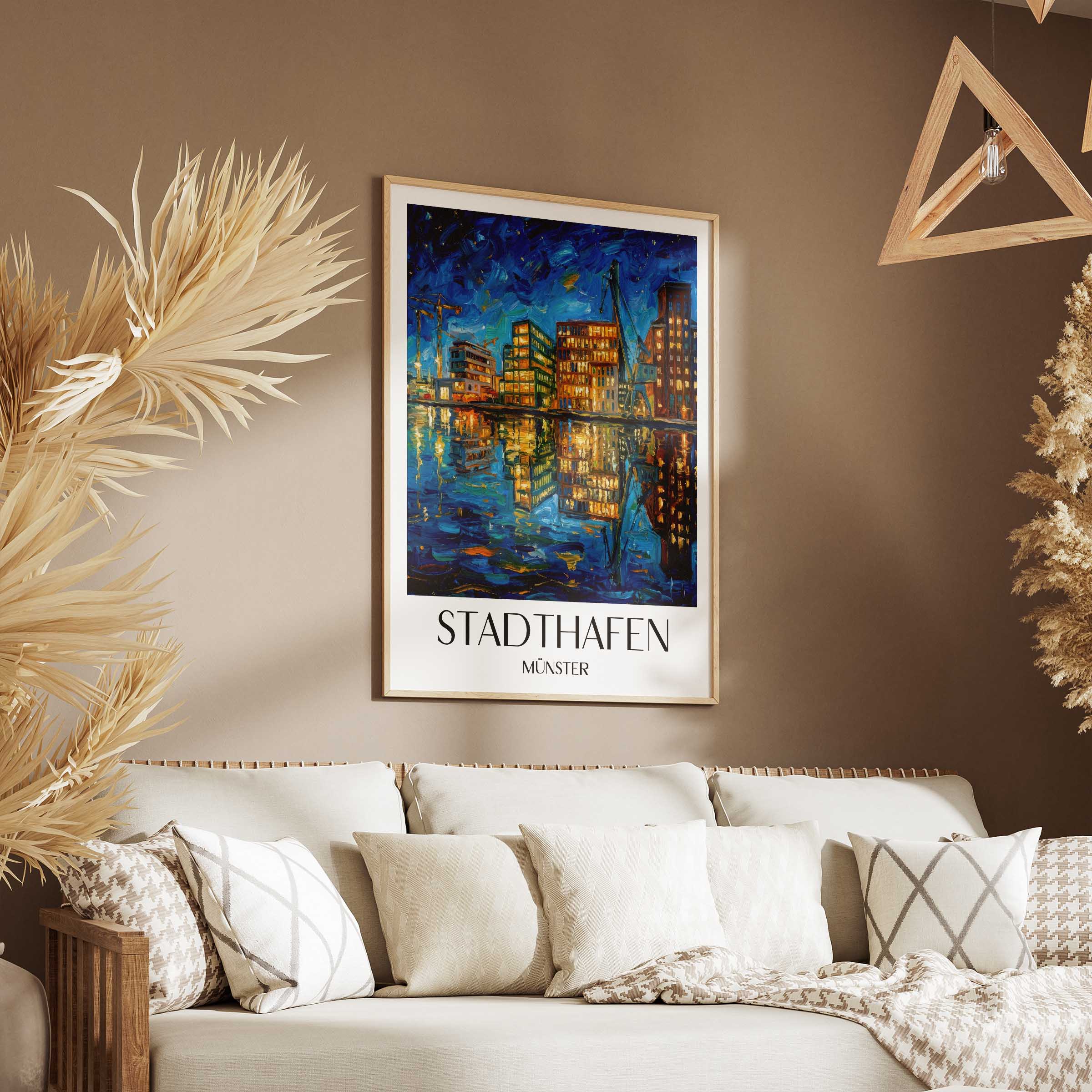 stadthafen-münster-deutschland-poster-oil-painting-oelgemaelde