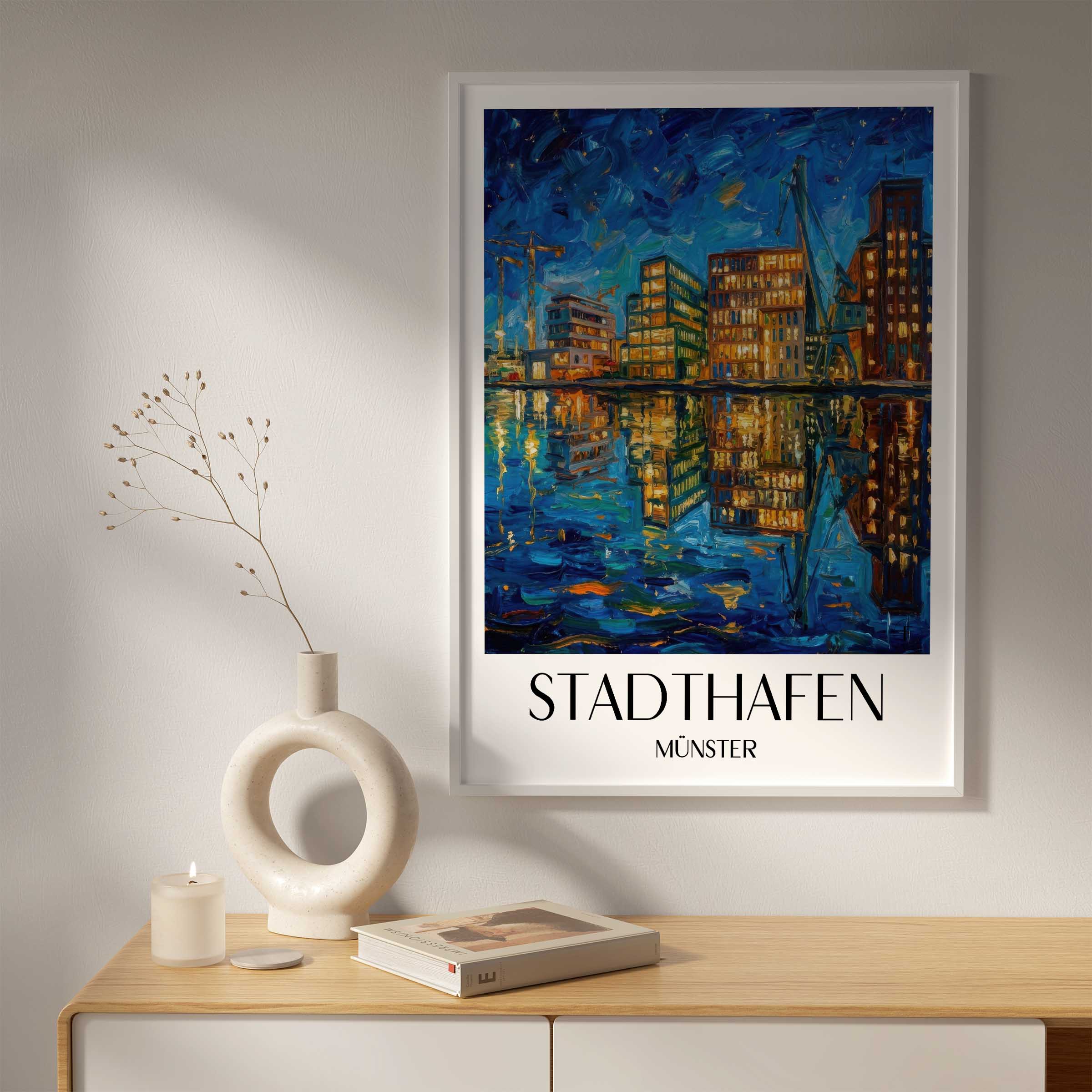 stadthafen-münster-deutschland-poster-oil-painting-oelgemaelde