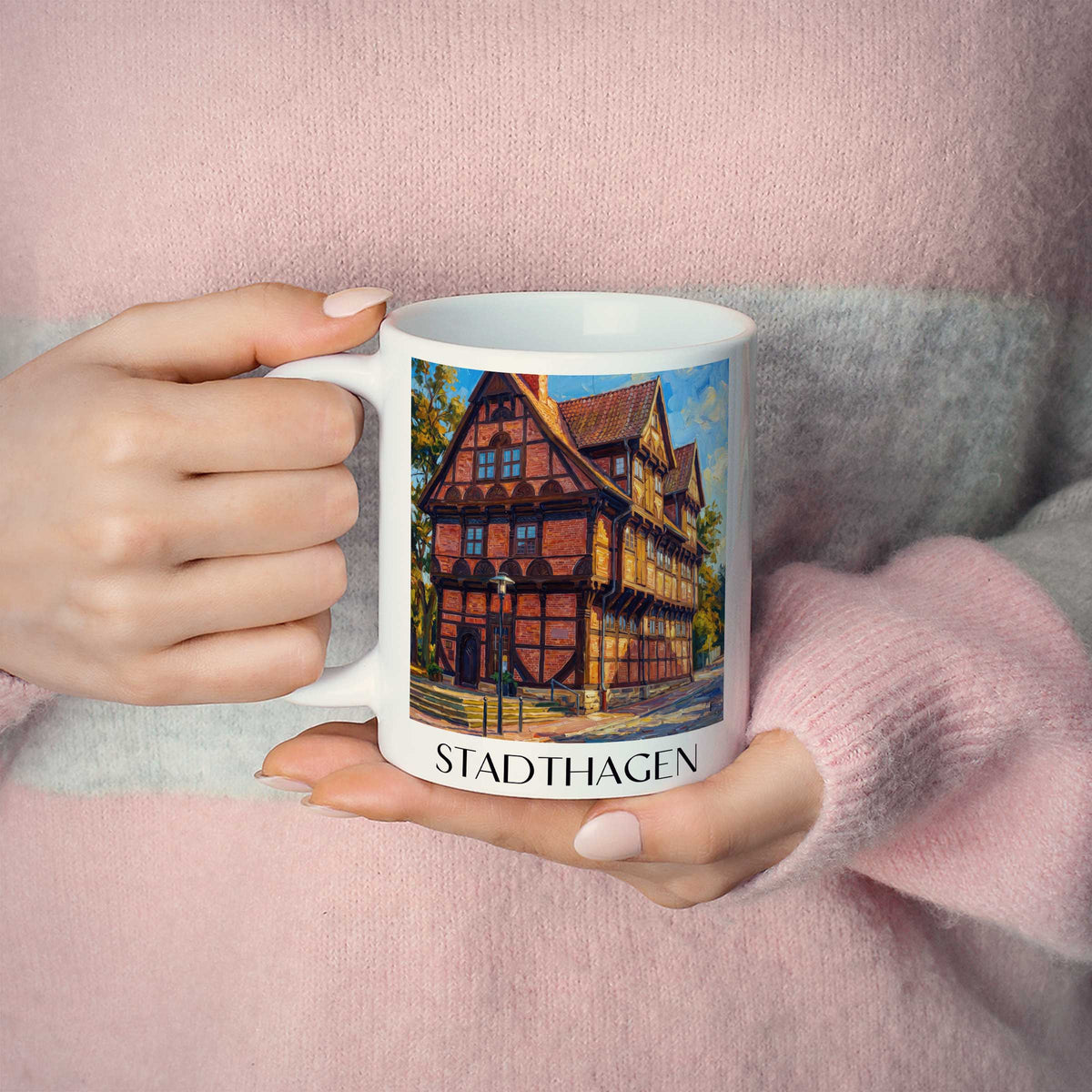 stadthagen-niedersachsen-deutschland-kaffeebecher-oil-painting-oelgemaelde