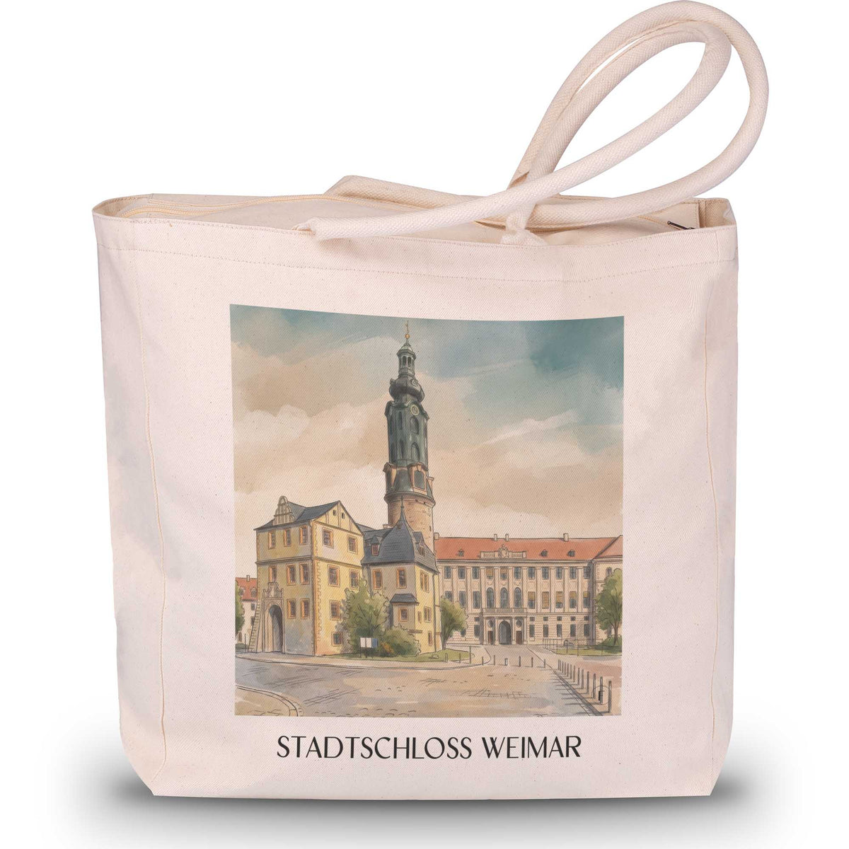 stadtschloss-weimar-deutschland-einkaufstasche-aquarell