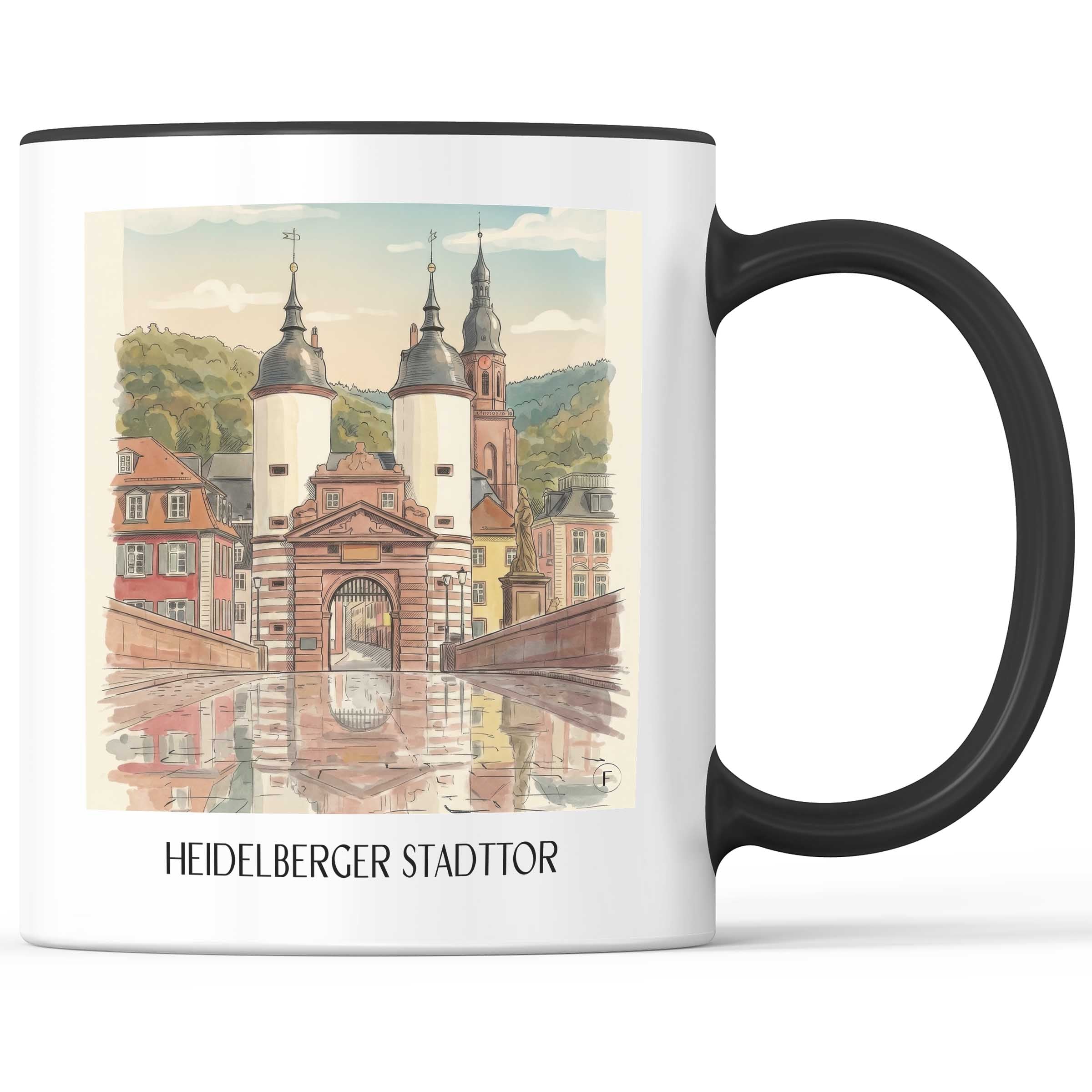 stadttor-heidelberg-deutschland-kaffeebecher-aquarell