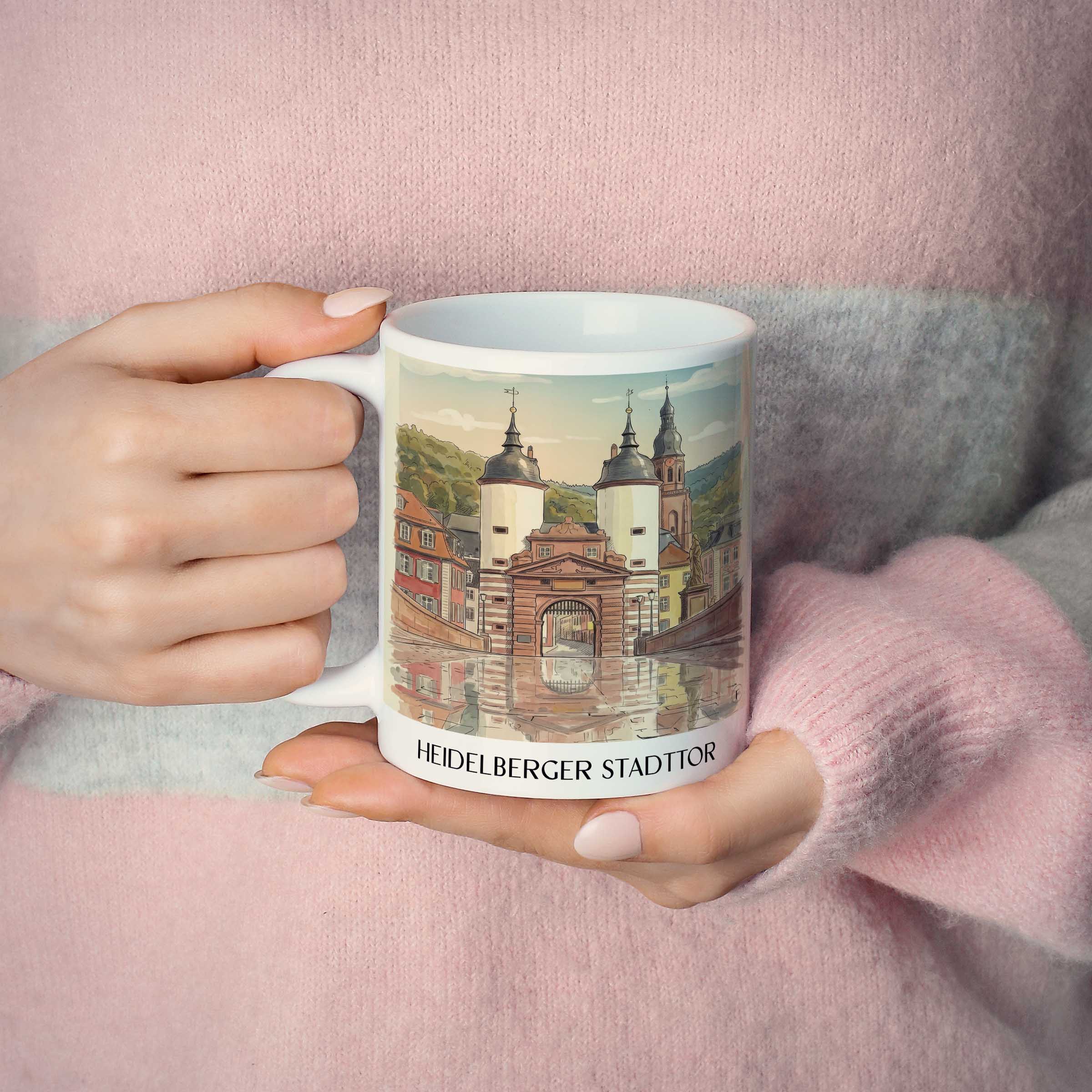 stadttor-heidelberg-deutschland-kaffeebecher-aquarell
